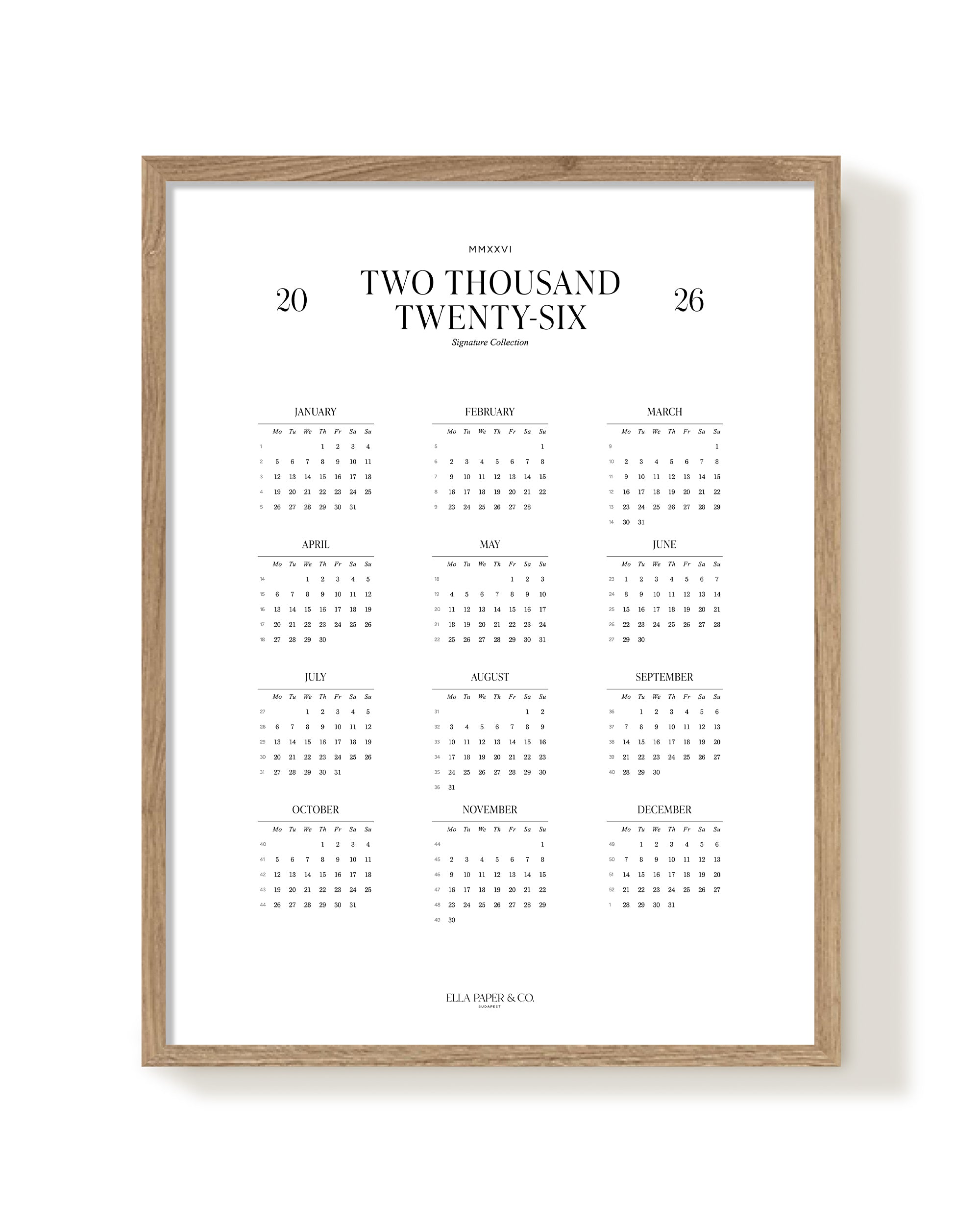 2026 Naptárposzter - SIGNATURE