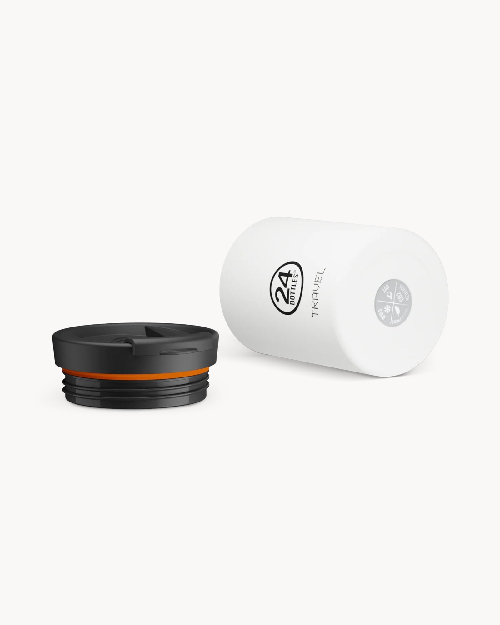 24Bottles Travel Tumbler 350 ml rozsdamentes acél bögre - Ice White