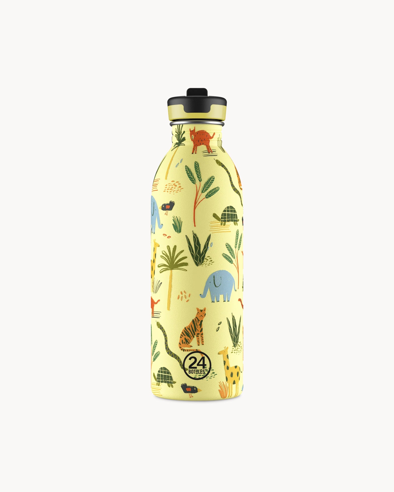 24Bottles Kids 500 ml rozsdamentes acél kulacs szívószálas kupakkal - Jungle Friends