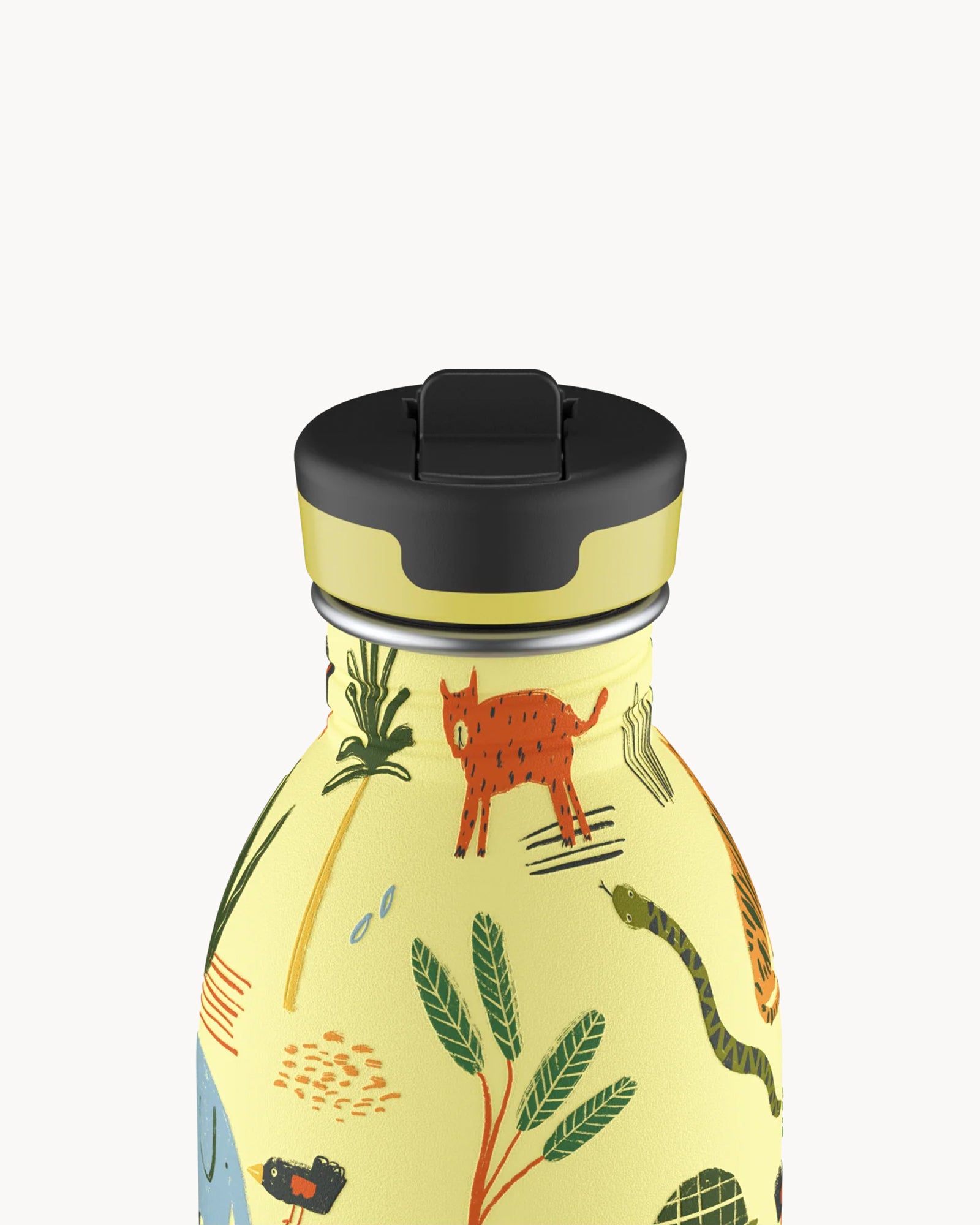 24Bottles Kids 500 ml rozsdamentes acél kulacs szívószálas kupakkal - Jungle Friends