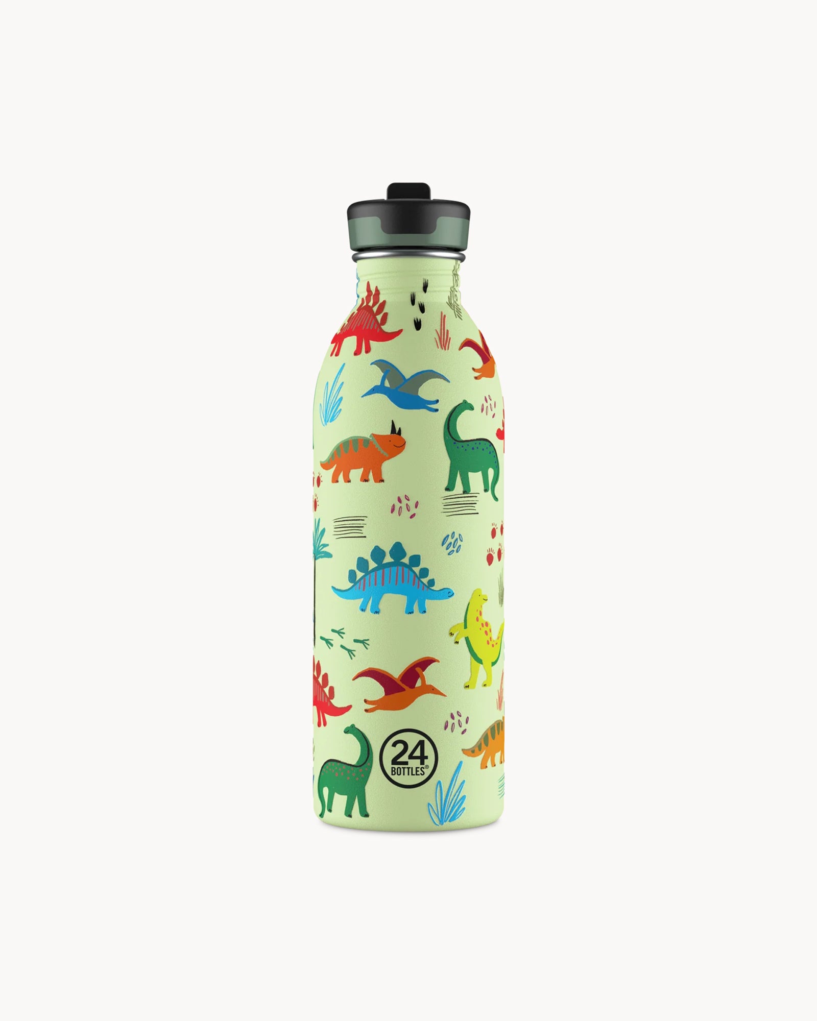 24Bottles Kids 500 ml rozsdamentes acél kulacs szívószálas kupakkal - Jurassic Friends