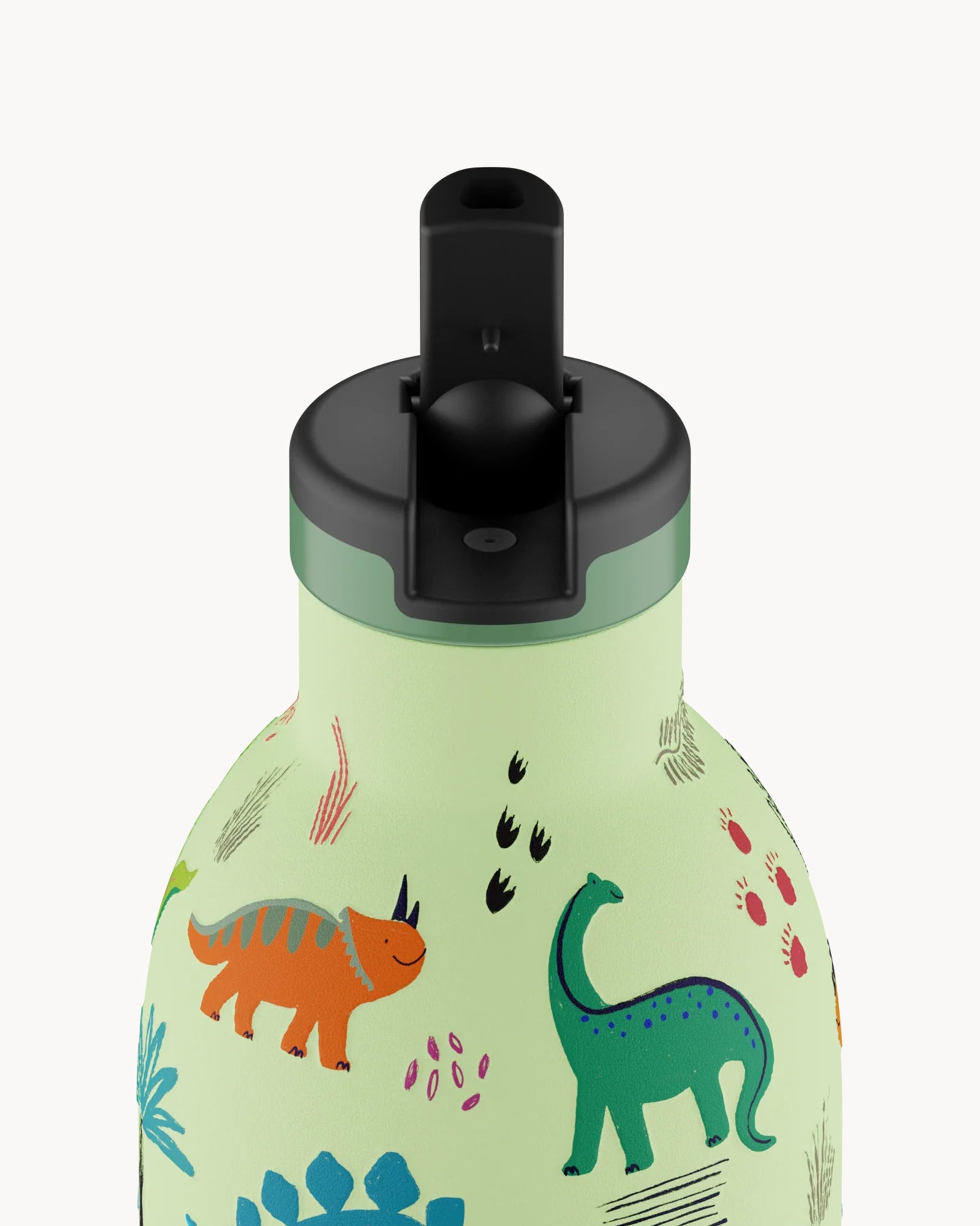 24Bottles Kids 330 ml rozsdamentes acél termosz szívószálas kupakkal - Jurassic Friends