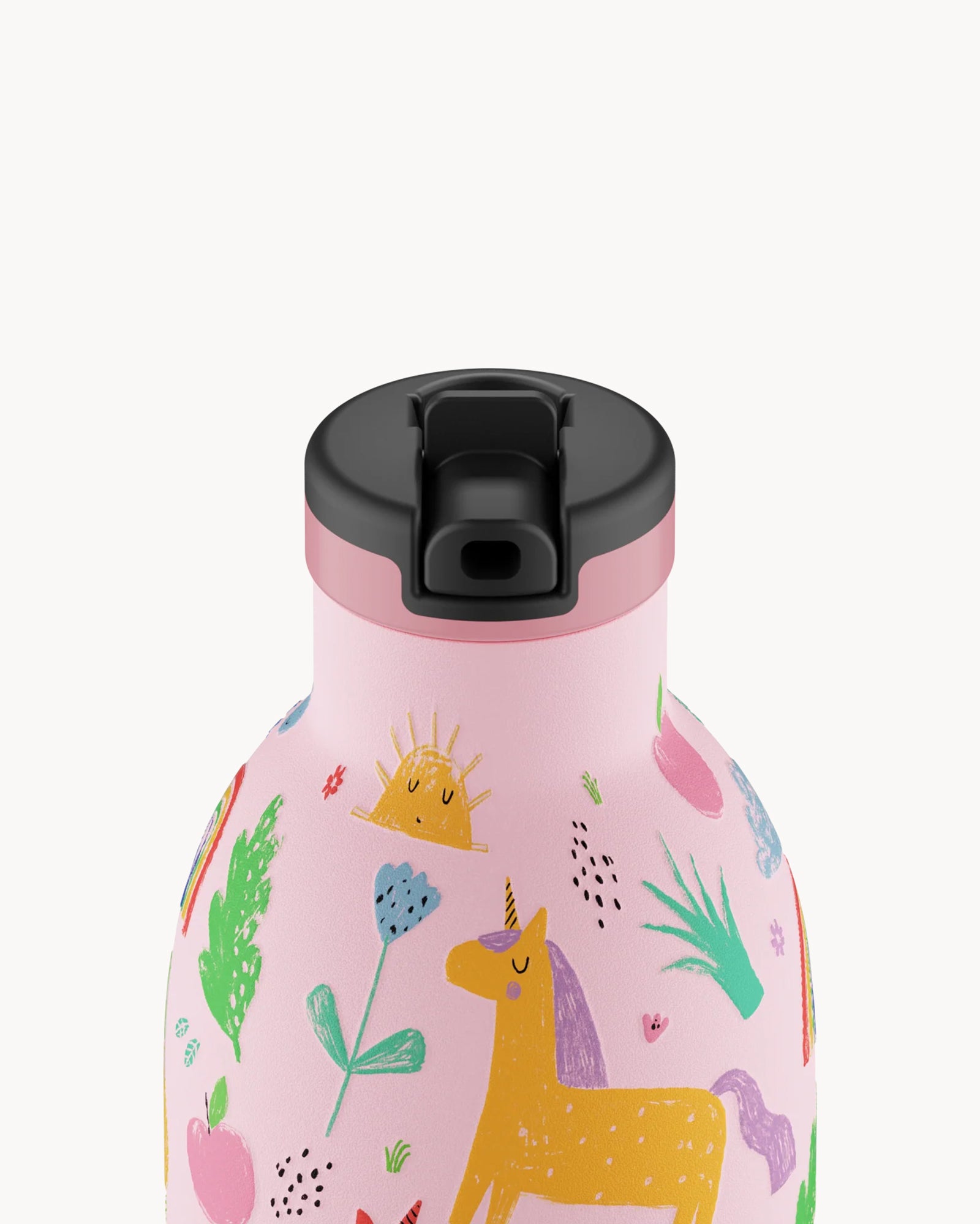 24Bottles Kids 330 ml rozsdamentes acél termosz szívószálas kupakkal - Magic Friends