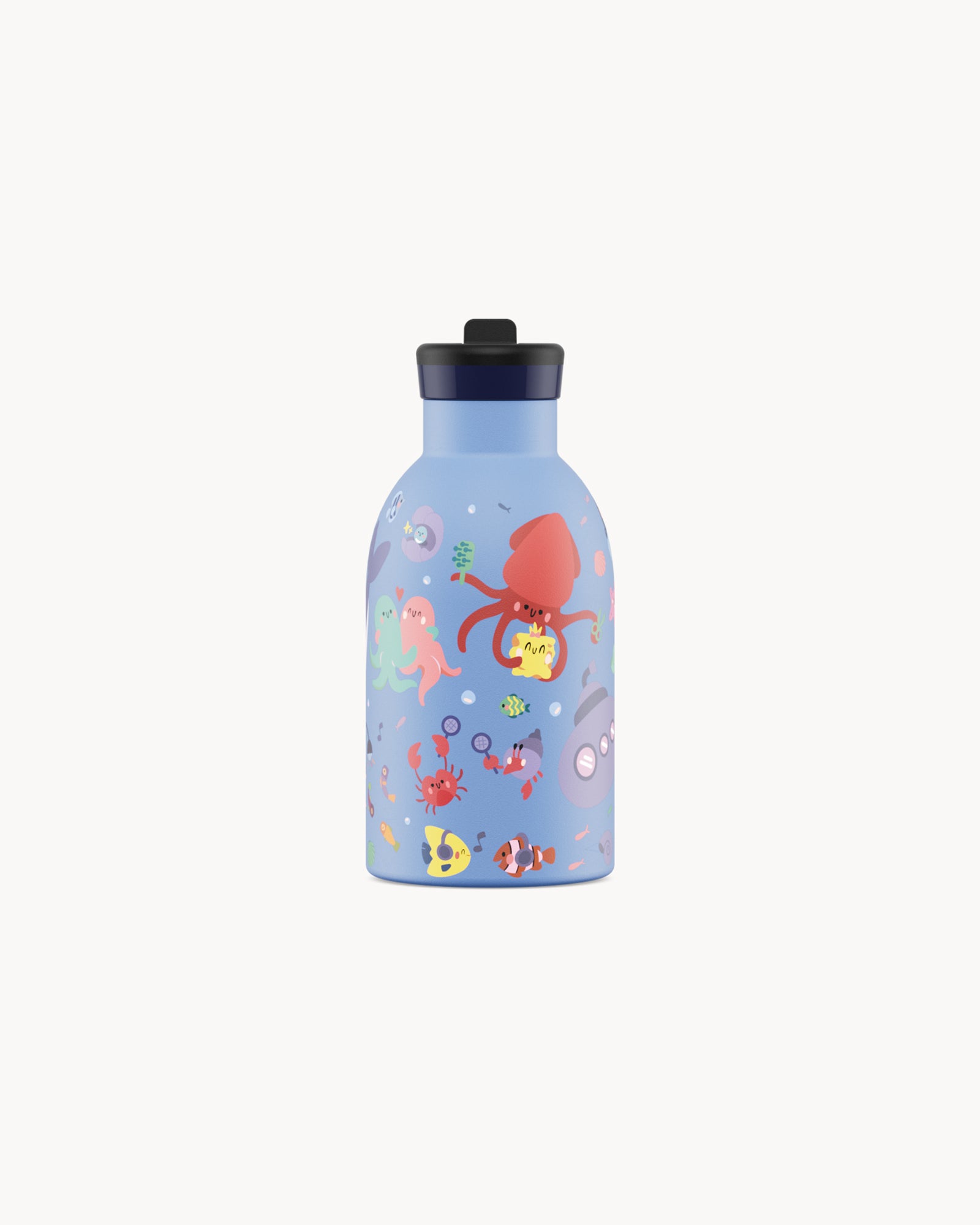 24Bottles Kids 330 ml rozsdamentes acél termosz szívószálas kupakkal - Ocean Friends