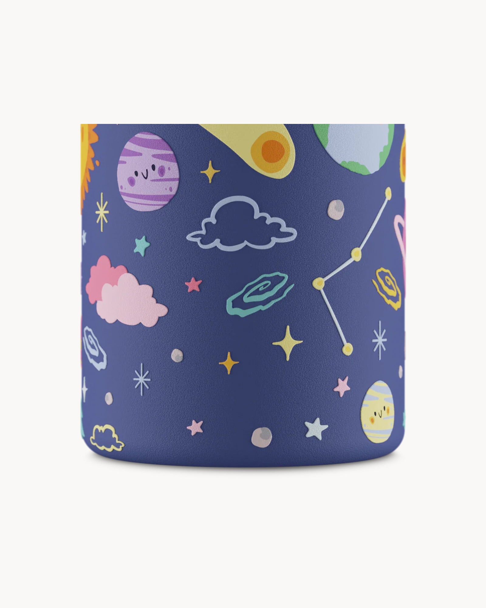 24Bottles Kids 250 ml rozsdamentes acél kulacs szívószálas kupakkal - Space Friends