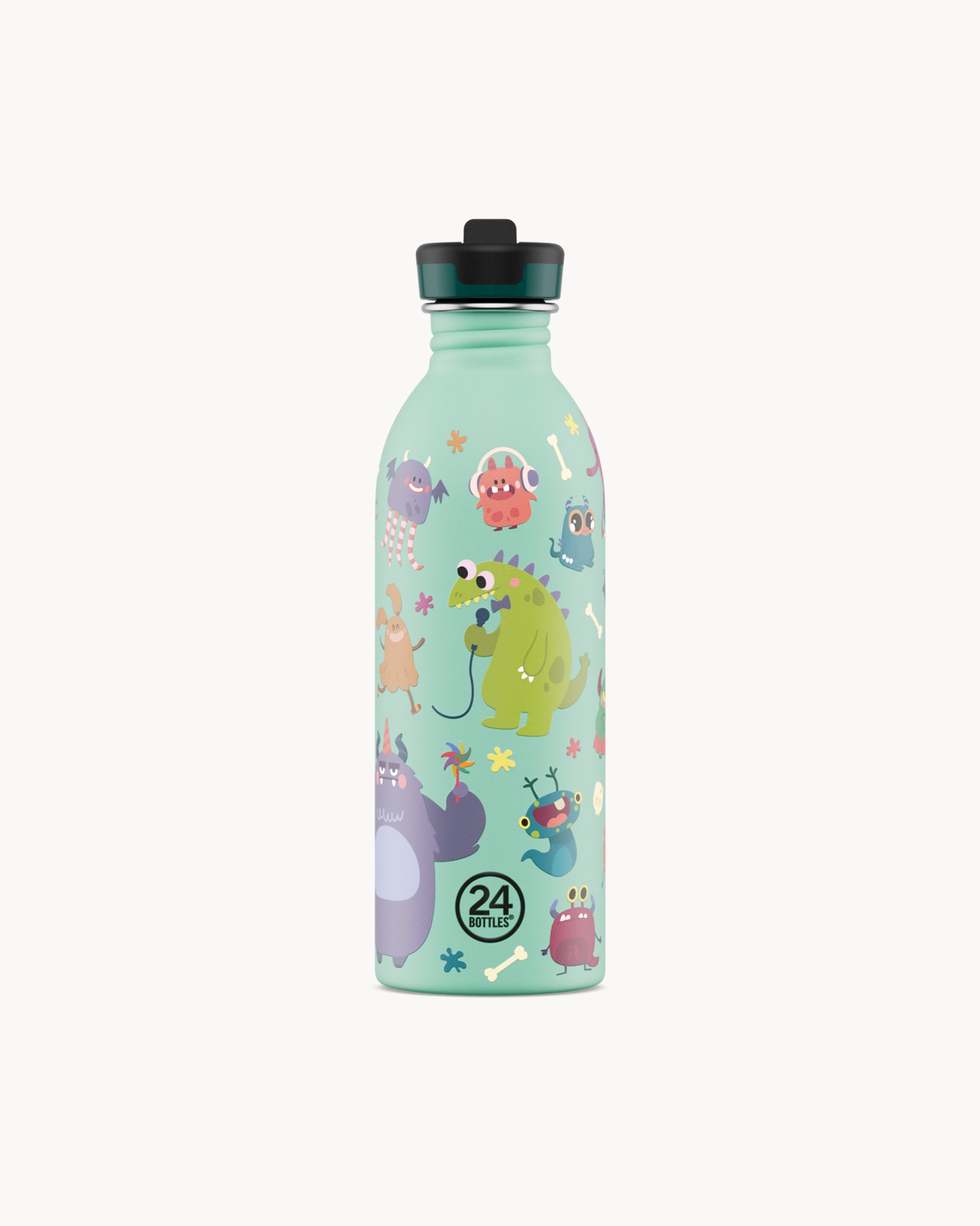 24Bottles Kids 500 ml rozsdamentes acél kulacs szívószálas kupakkal - Spooky Friends