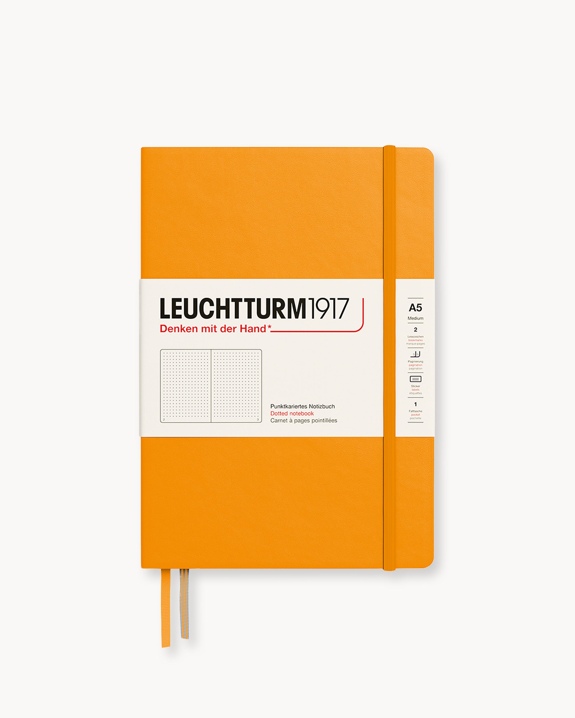 Leuchtturm1917 Hardcover Notebook Classic, pontozott lapos, Medium (A5) – Rising Sun