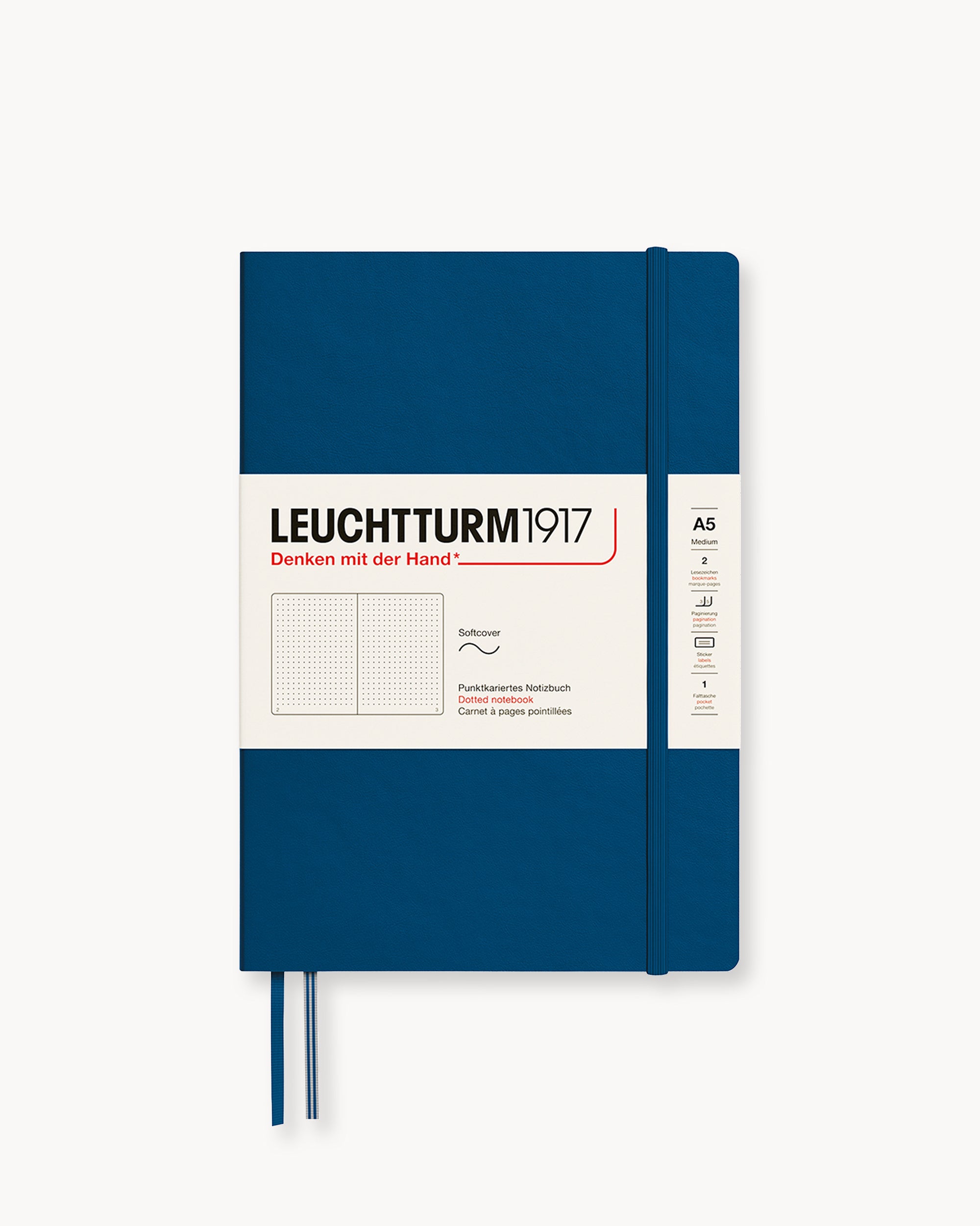 Leuchtturm1917 Softcover Notebook Classic, pontozott lapos, Medium (A5) – Indigo
