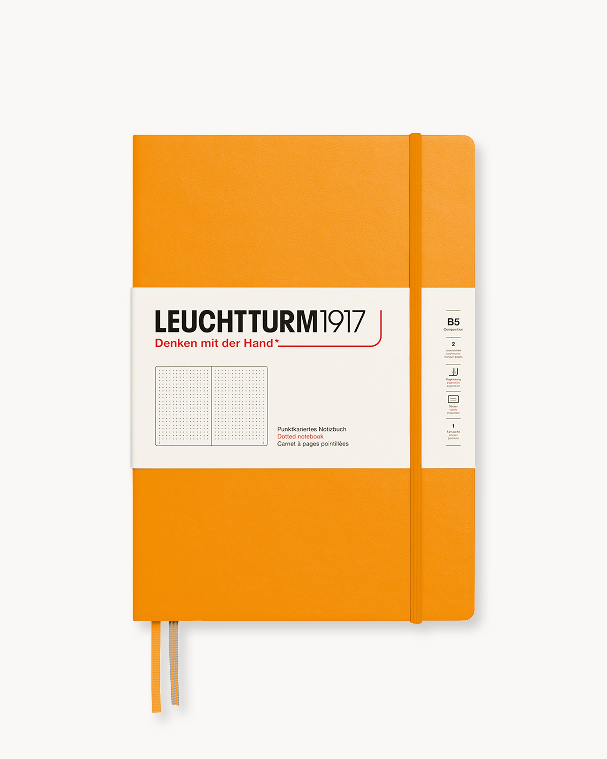 Leuchtturm1917 Hardcover Notebook Classic, pontozott lapos, Composition (B5) – Rising Sun