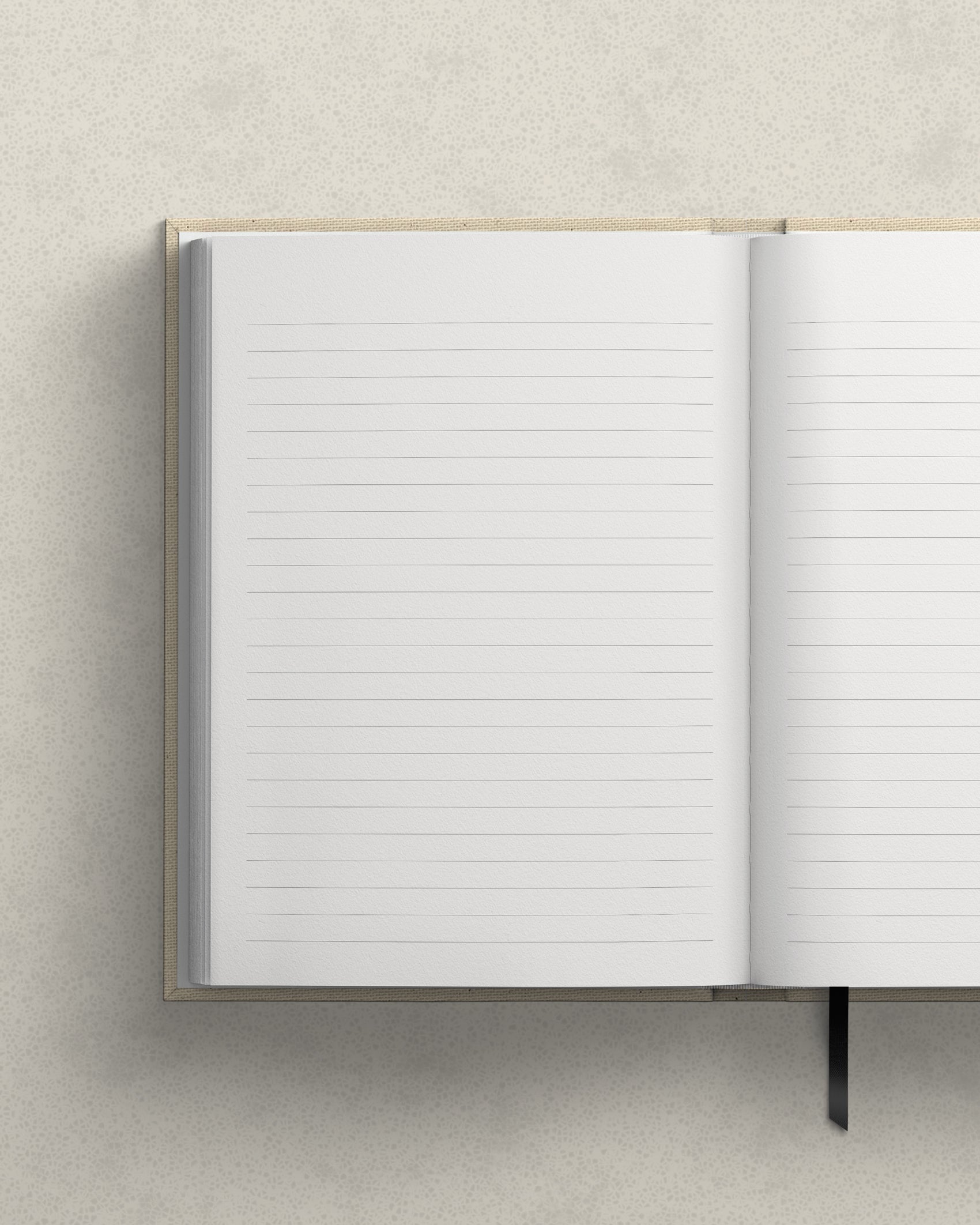 Linen Notebook OATMEAL - A5 jegyzetfüzet (vonalas)