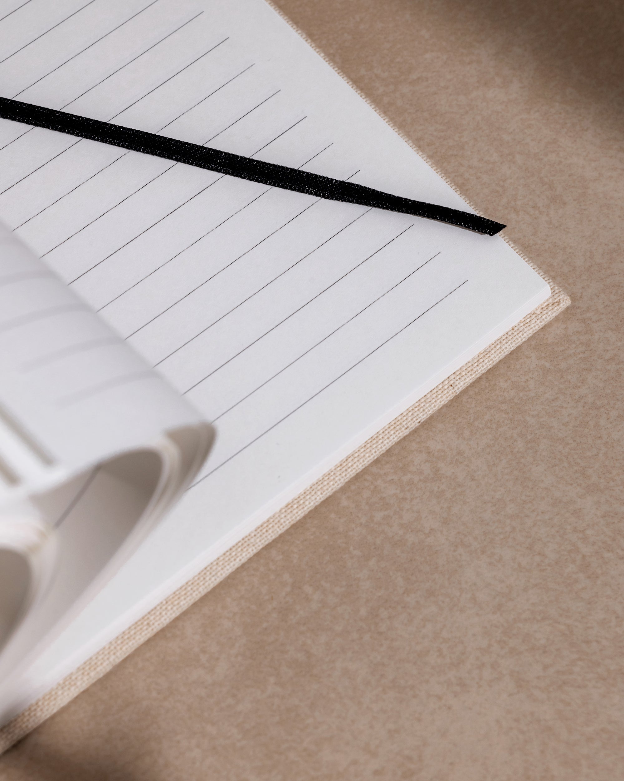 Linen Notebook OATMEAL - A5 jegyzetfüzet (vonalas)