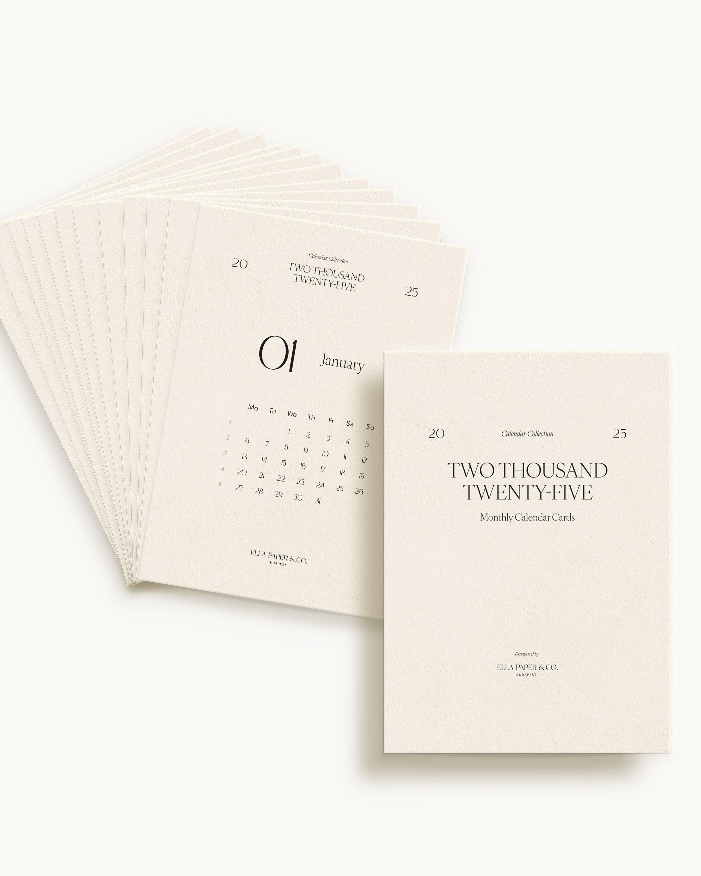2025 Monthly Calendar Cards – Naptárkártya Szett