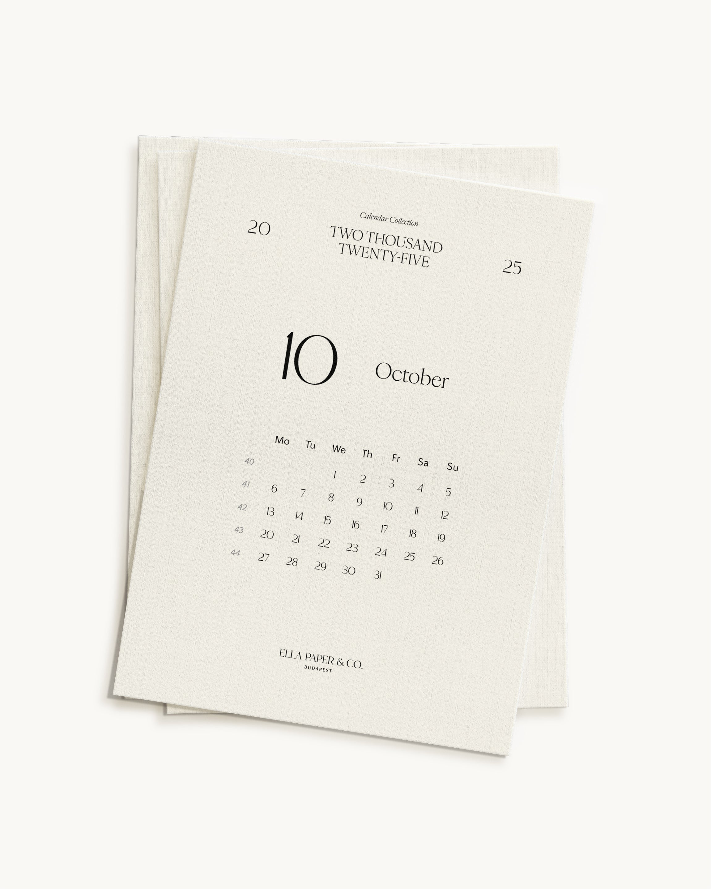 2025 Q4 Monthly Calendar Cards