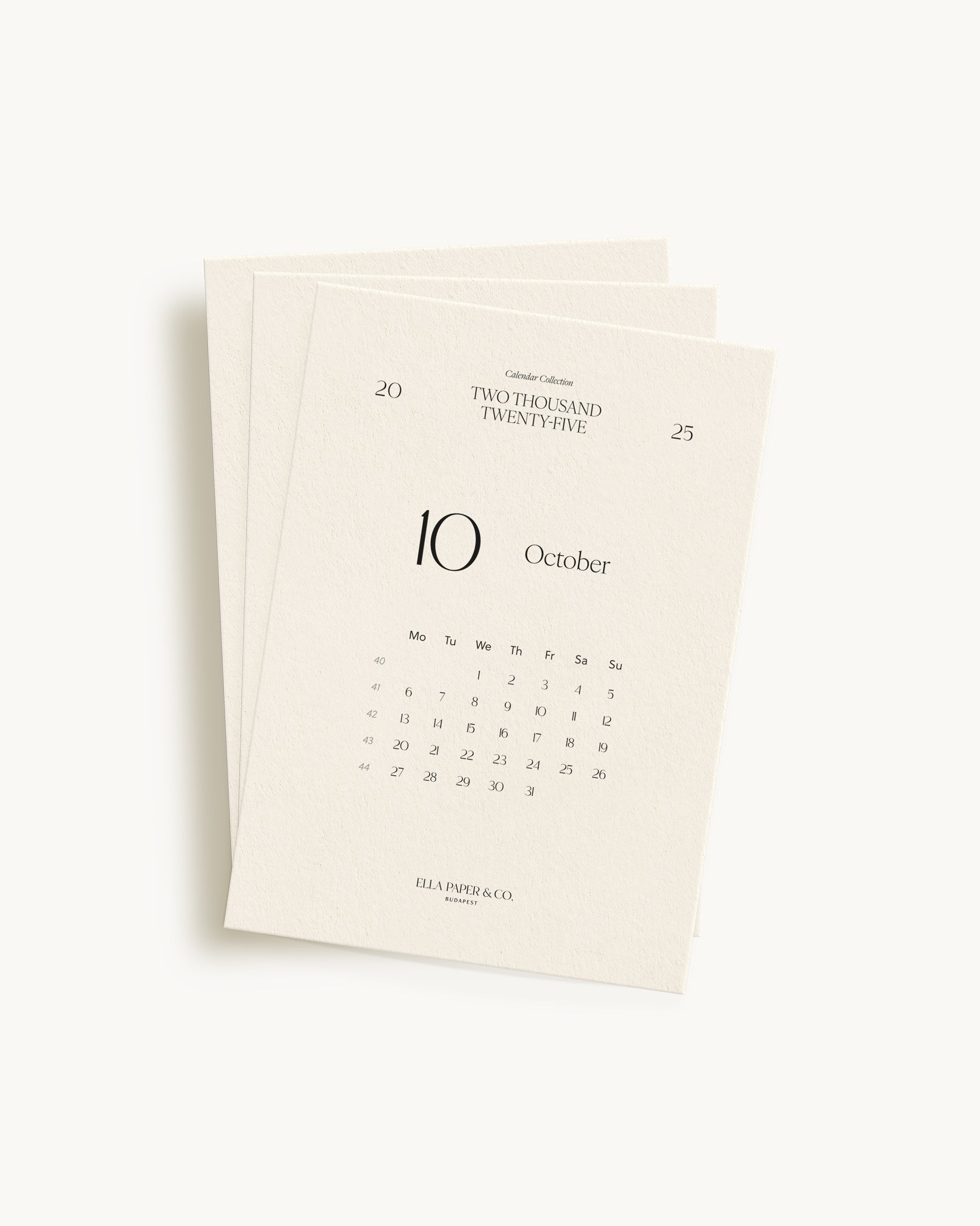 2025 Q4 Monthly Calendar Cards - Naptárkártya Szett, A6