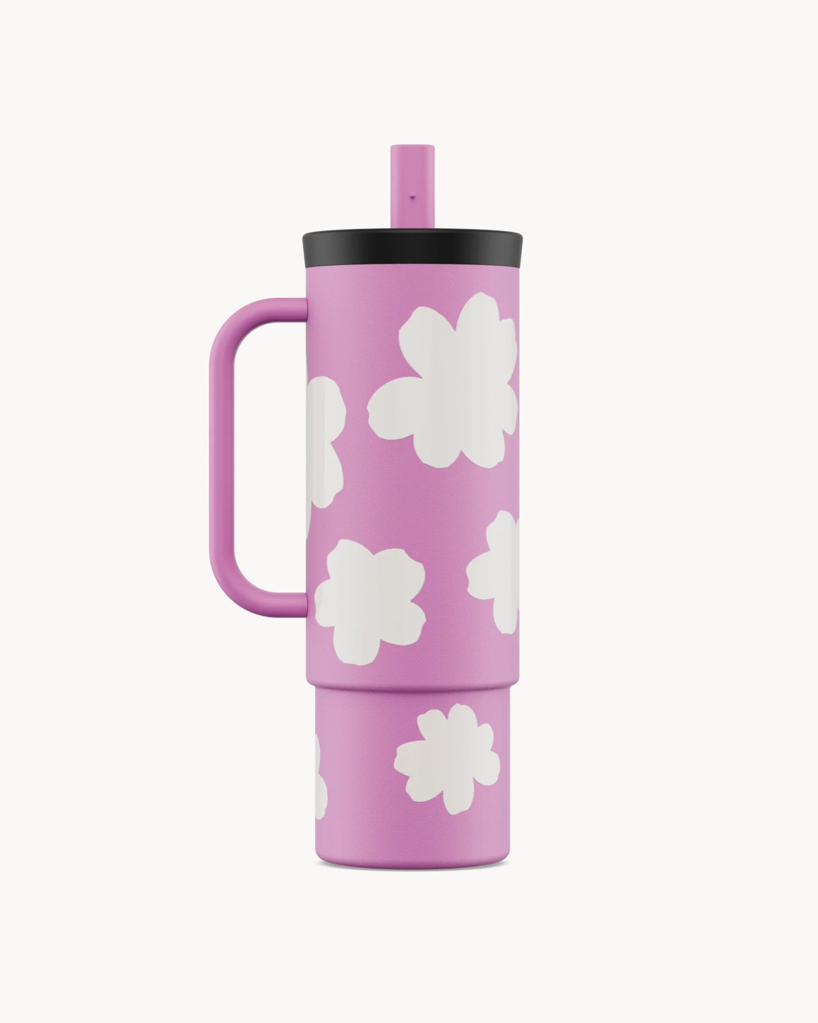 24Bottles Straw Cup 800 ml rozsdamentes acél bögre szívószállal - Daydreaming Pink