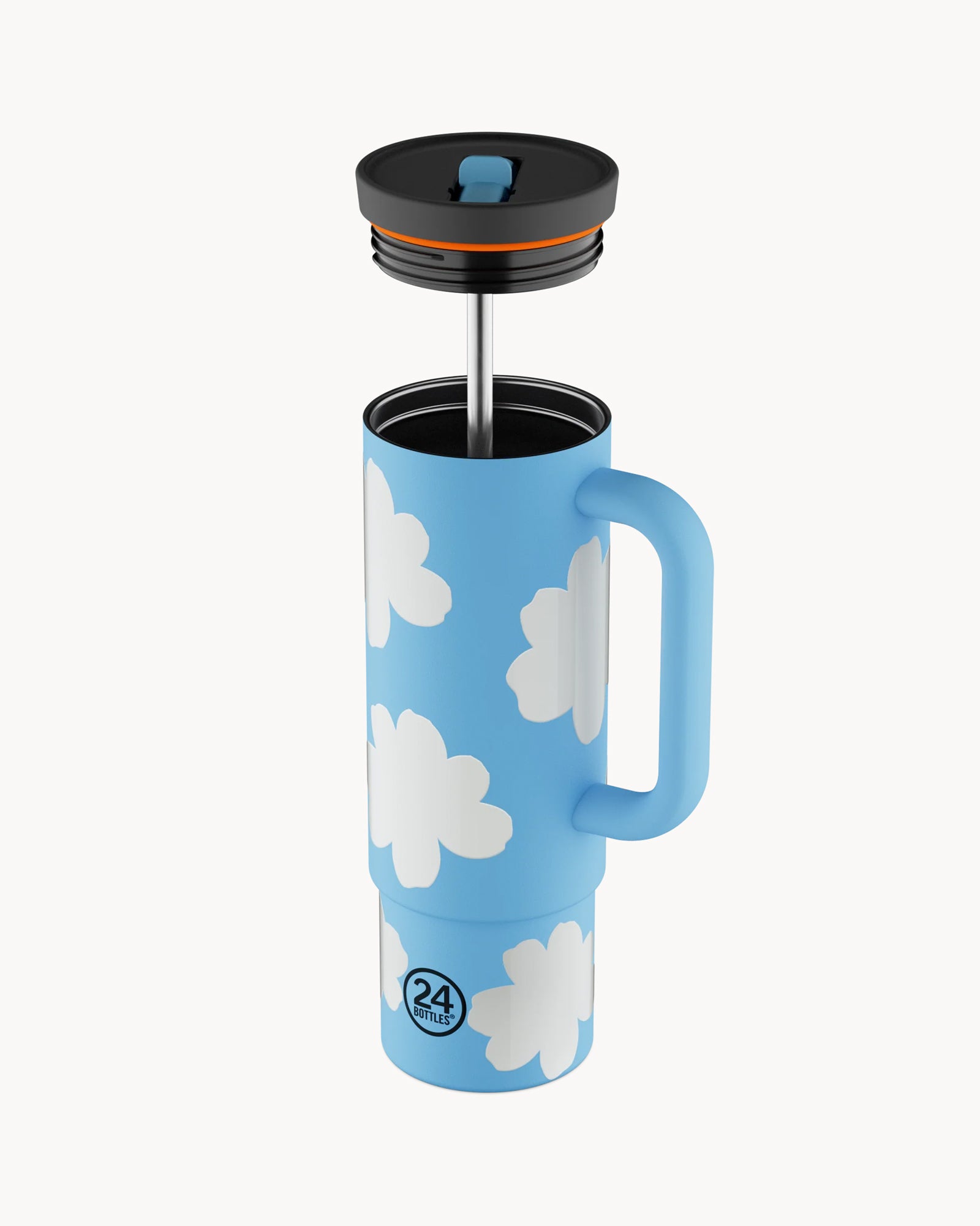 24Bottles Straw Cup 800 ml rozsdamentes acél bögre szívószállal - Daydreaming