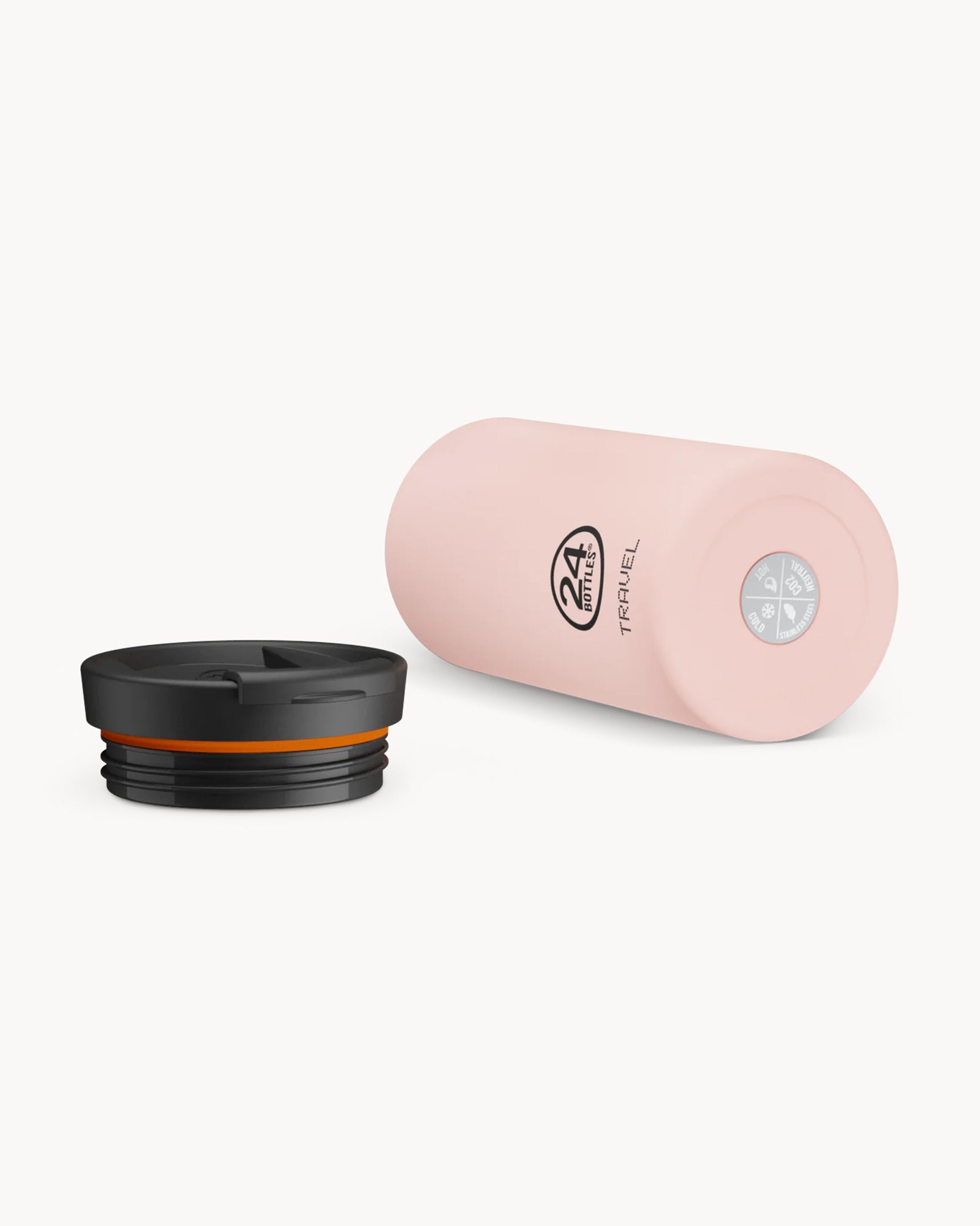 24Bottles Travel Tumbler 600 ml rozsdamentes acél bögre - Dusty Pink