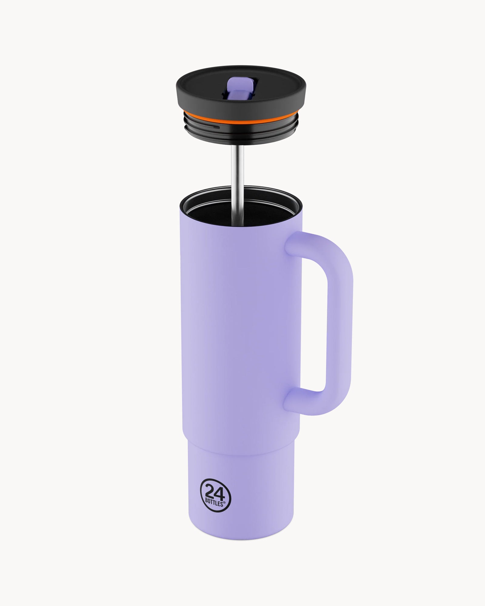 24Bottles Straw Cup 800 ml rozsdamentes acél bögre szívószállal - Erica
