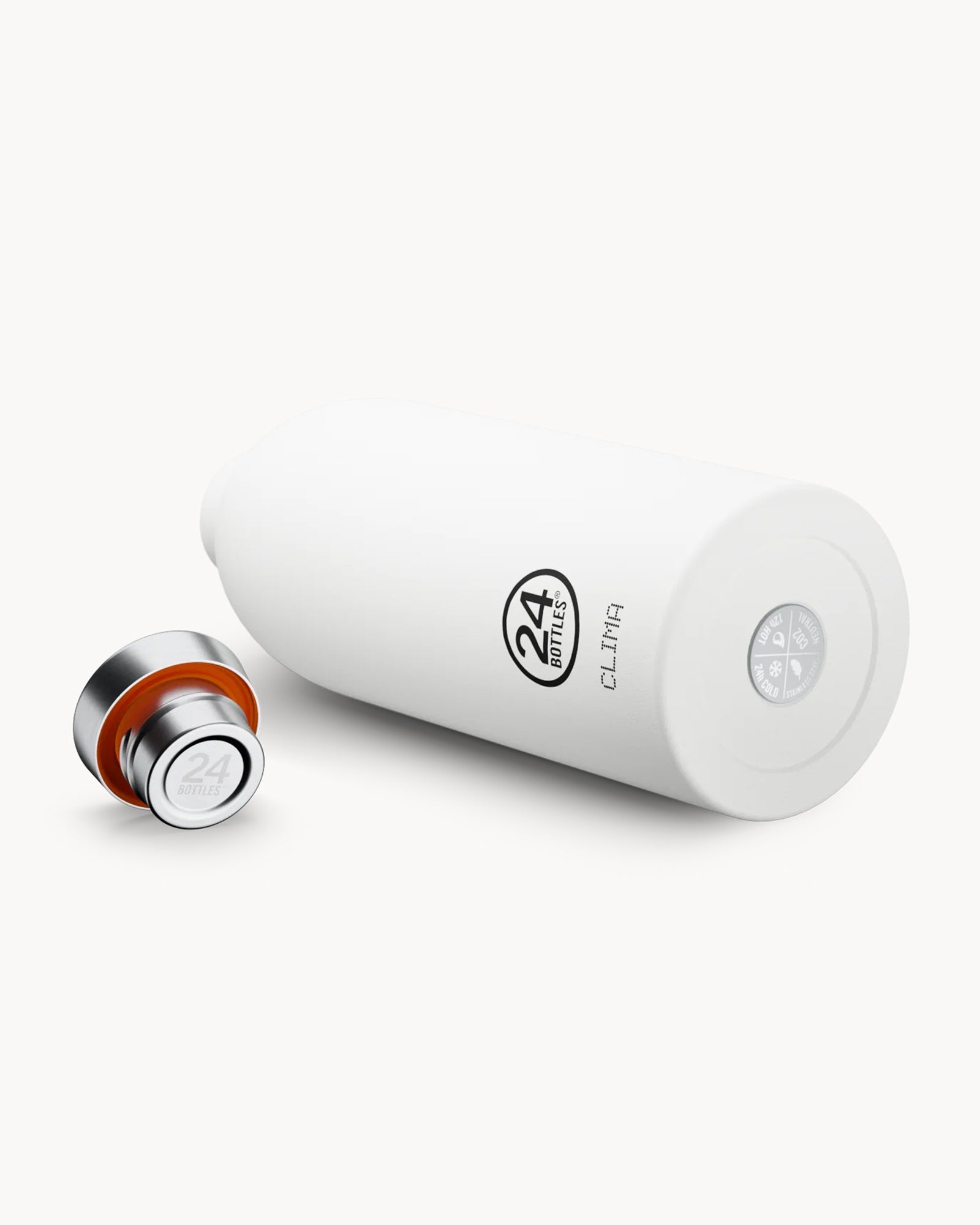 24Bottles Clima 850 ml rozsdamentes acél termosz - Ice White