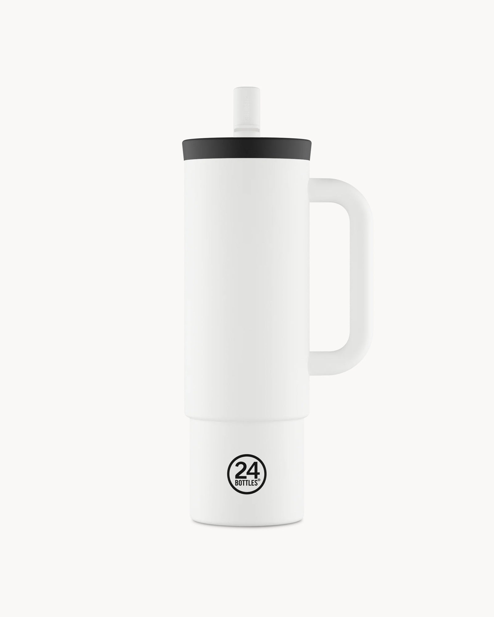 24Bottles Straw Cup 800 ml rozsdamentes acél bögre szívószállal - Ice White