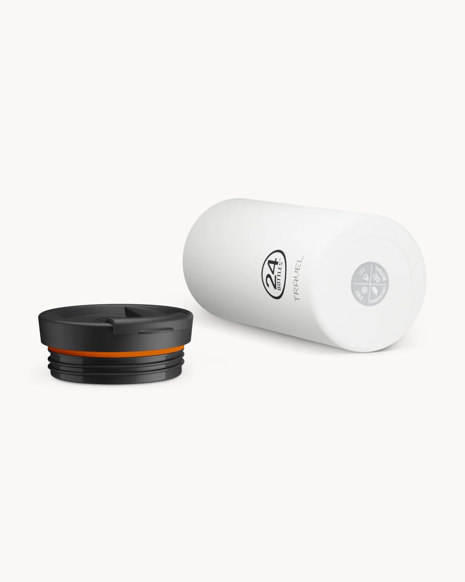 24Bottles Travel Tumbler 600 ml rozsdamentes acél bögre - Ice White