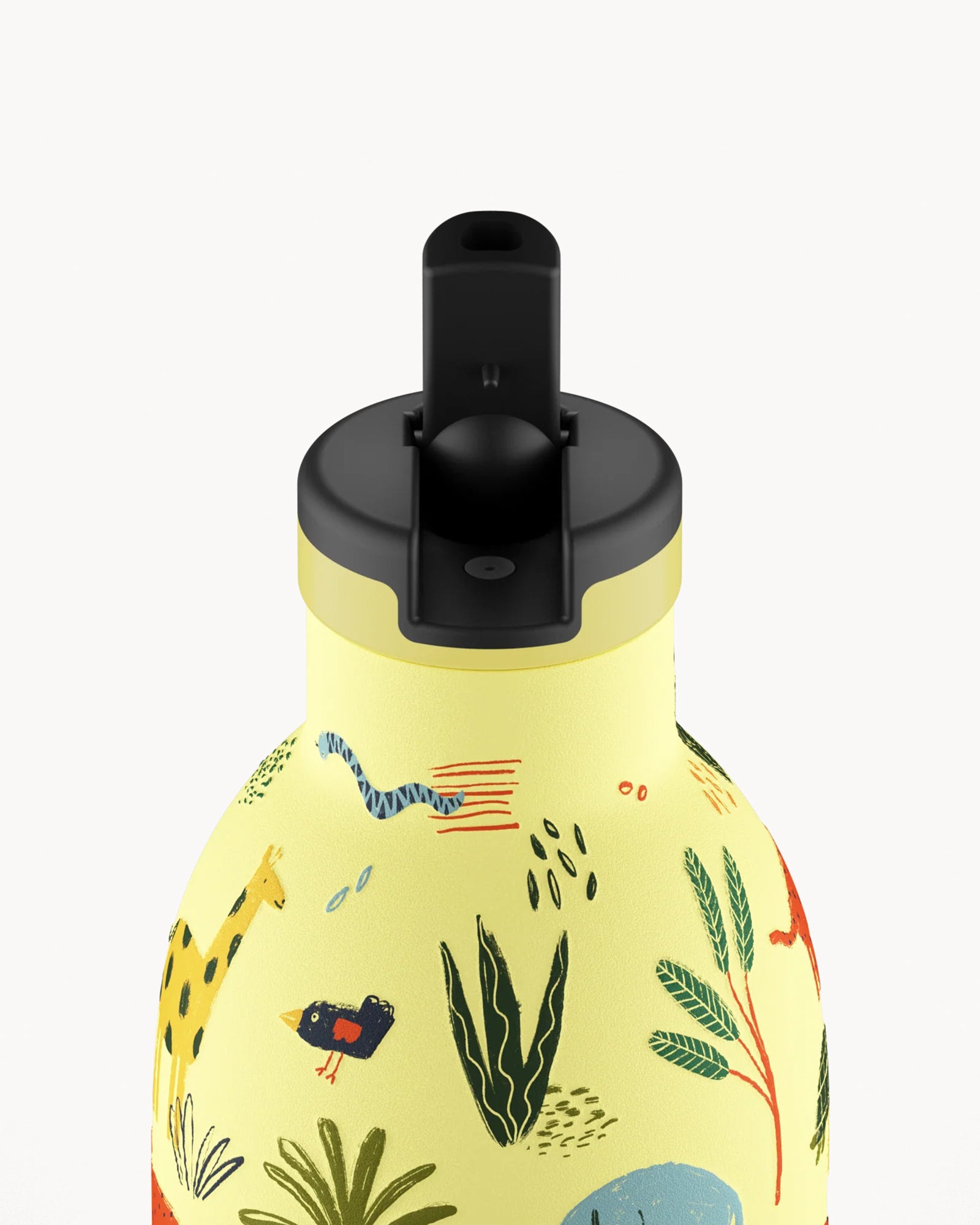 24Bottles Kids 330 ml rozsdamentes acél termosz szívószálas kupakkal - Jungle Friends