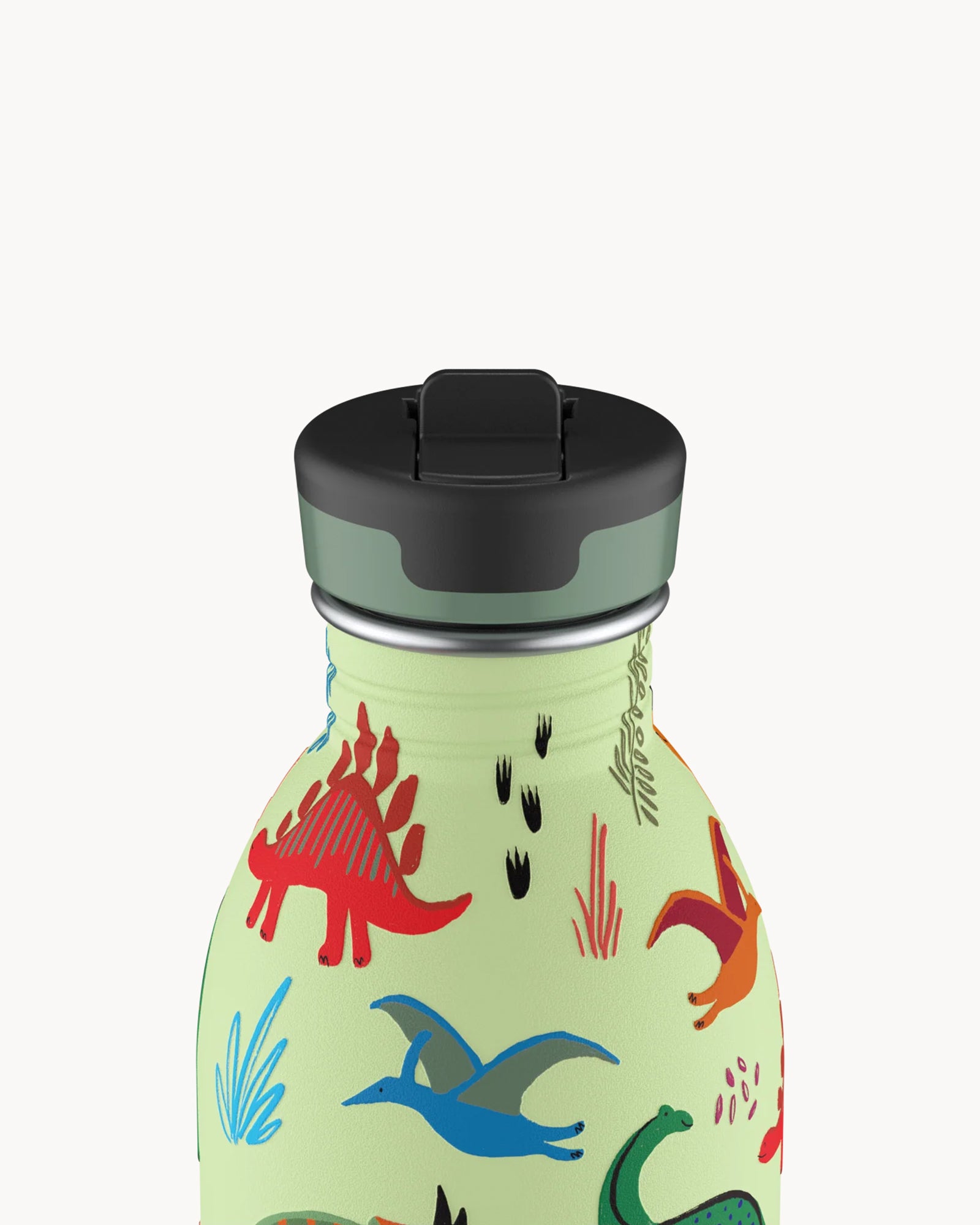 24Bottles Kids 500 ml rozsdamentes acél kulacs szívószálas kupakkal - Jurassic Friends