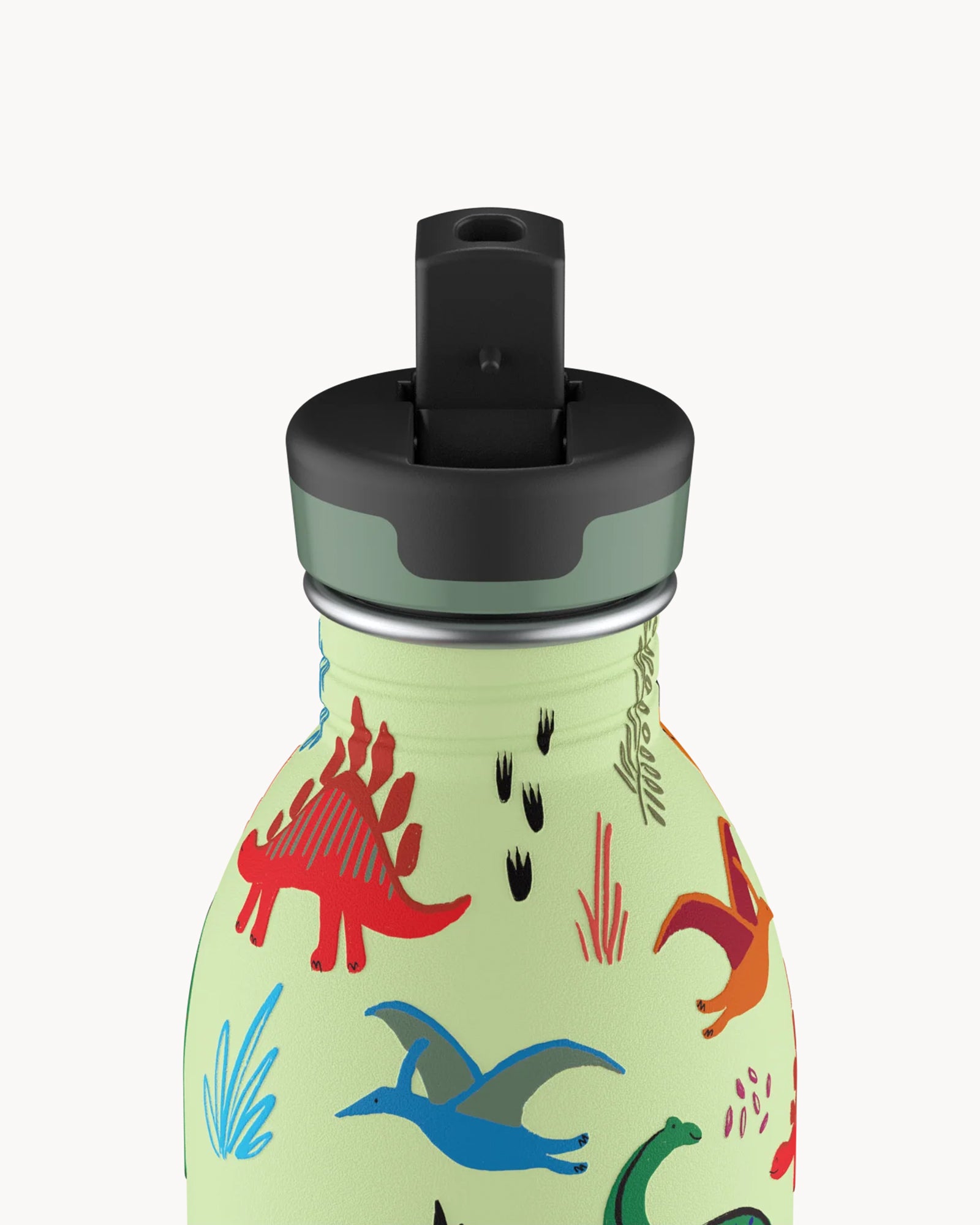 24Bottles Kids 500 ml rozsdamentes acél kulacs szívószálas kupakkal - Jurassic Friends