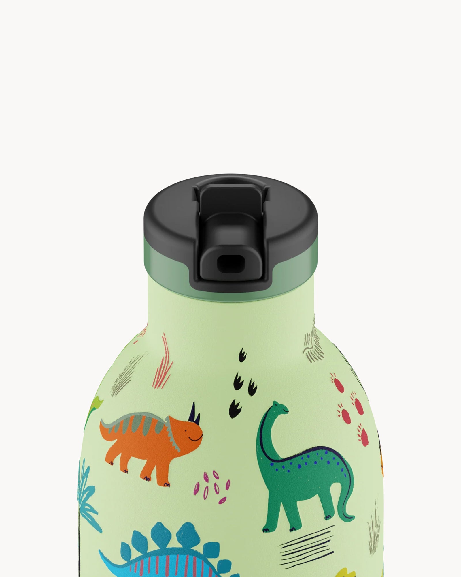 24Bottles Kids 330 ml rozsdamentes acél termosz szívószálas kupakkal - Jurassic Friends