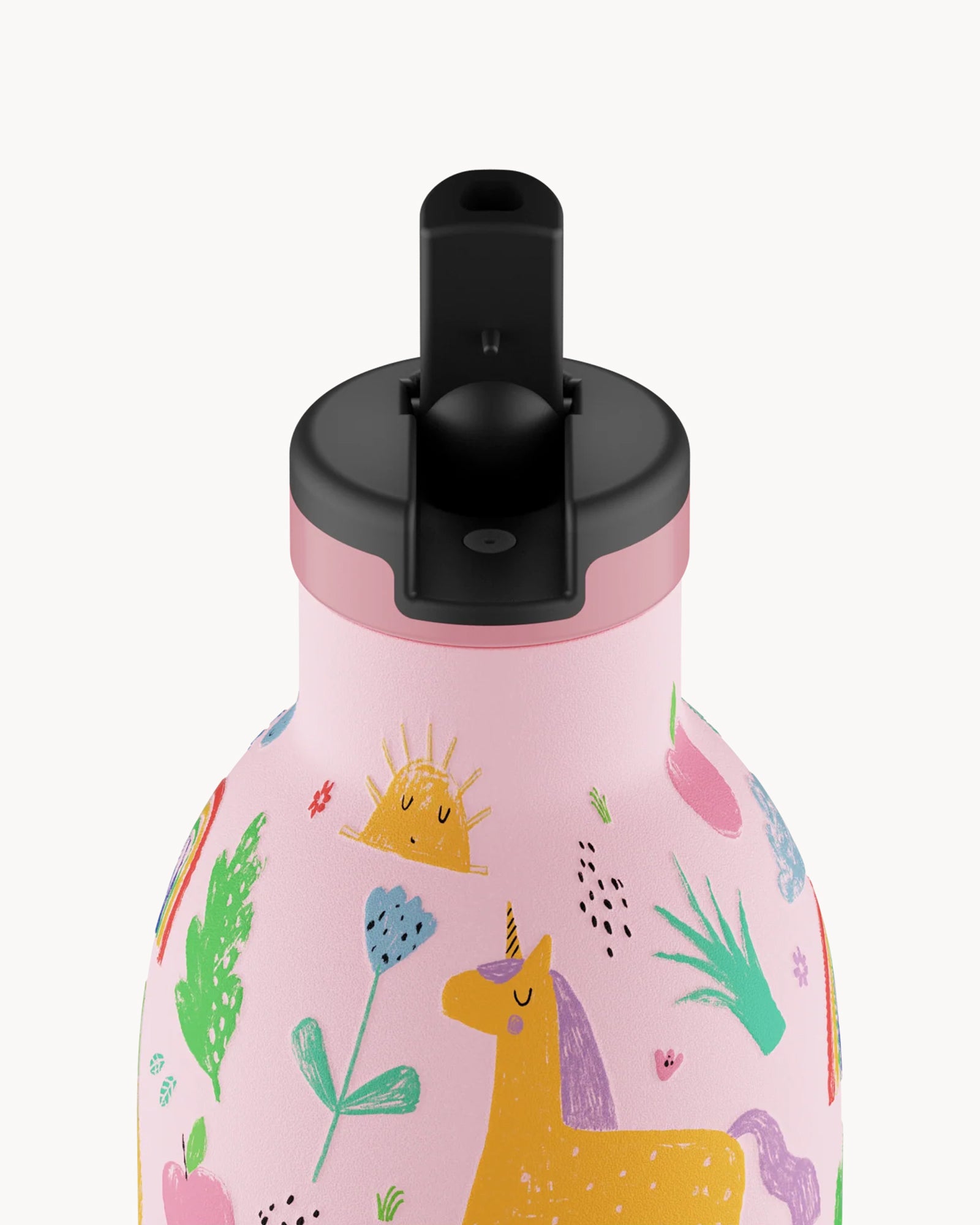24Bottles Kids 330 ml rozsdamentes acél termosz szívószálas kupakkal - Magic Friends