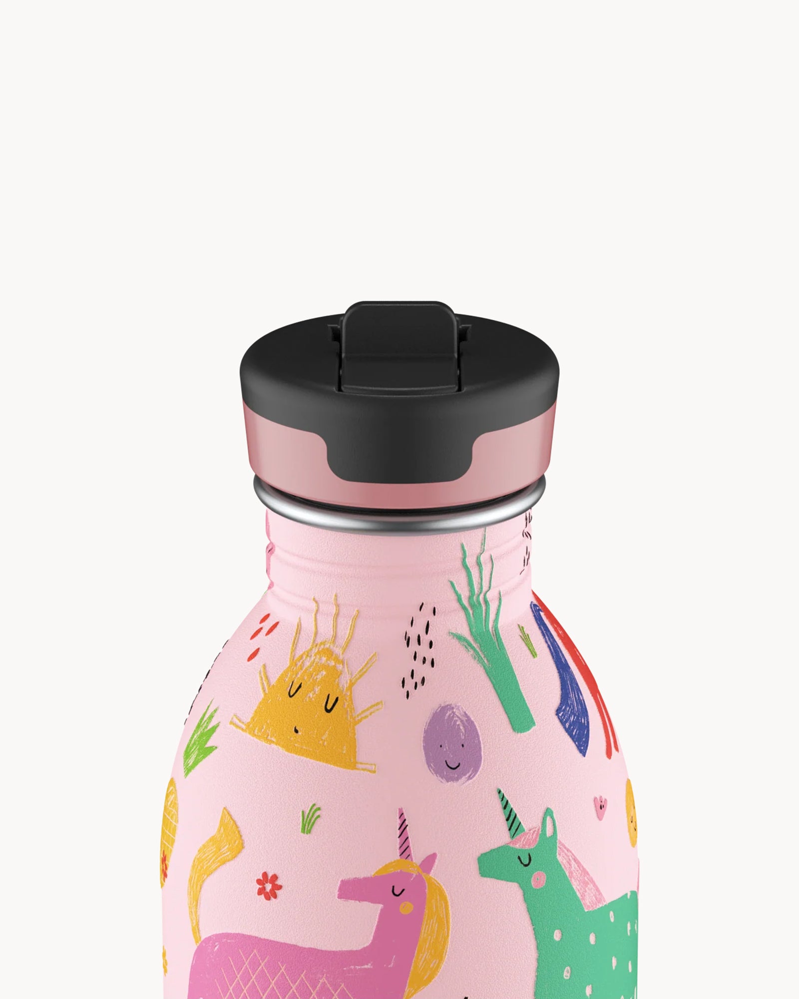 24Bottles Kids 500 ml rozsdamentes acél kulacs szívószálas kupakkal - Magic Friends