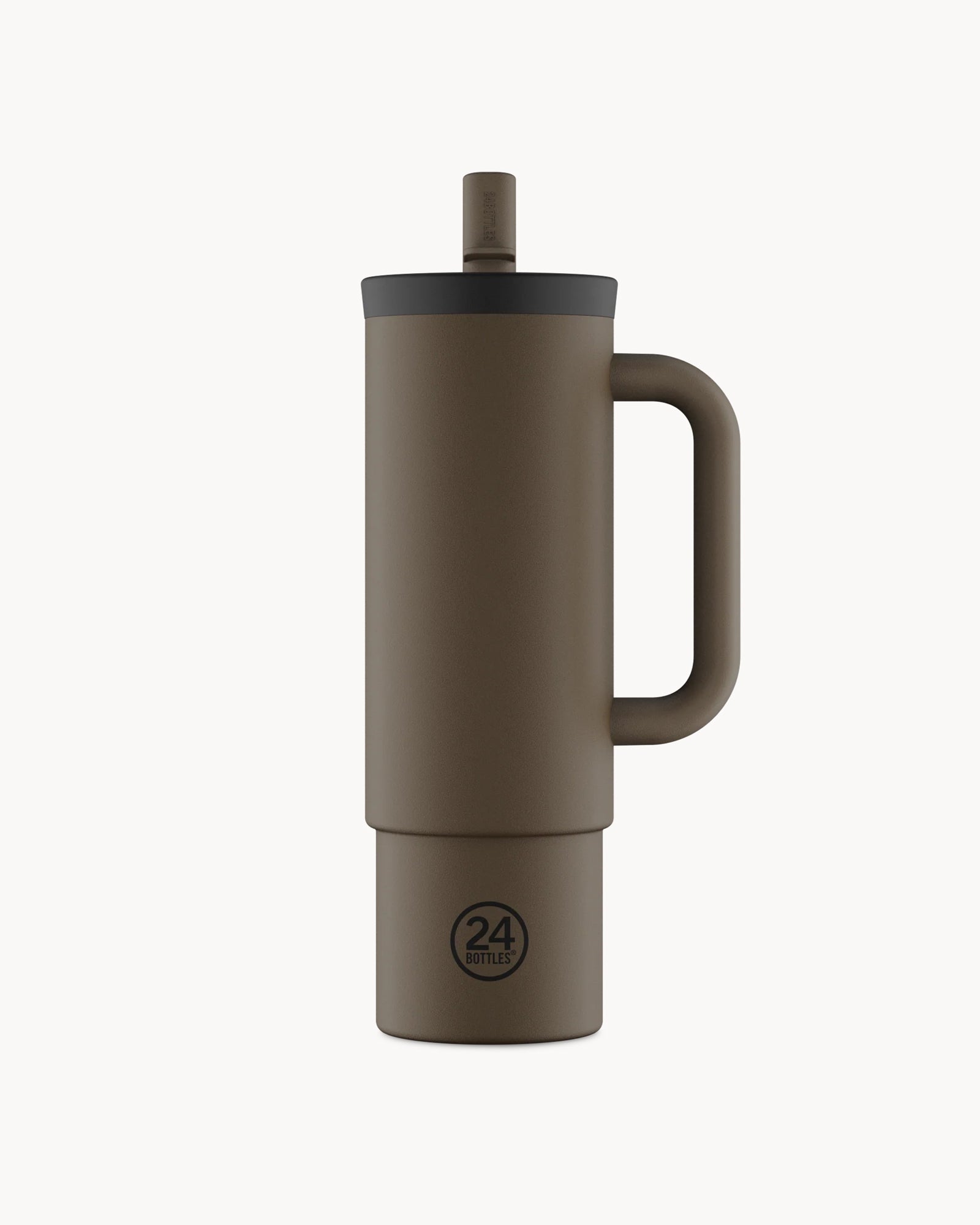 24Bottles Straw Cup 800 ml rozsdamentes acél bögre szívószállal - Mocha