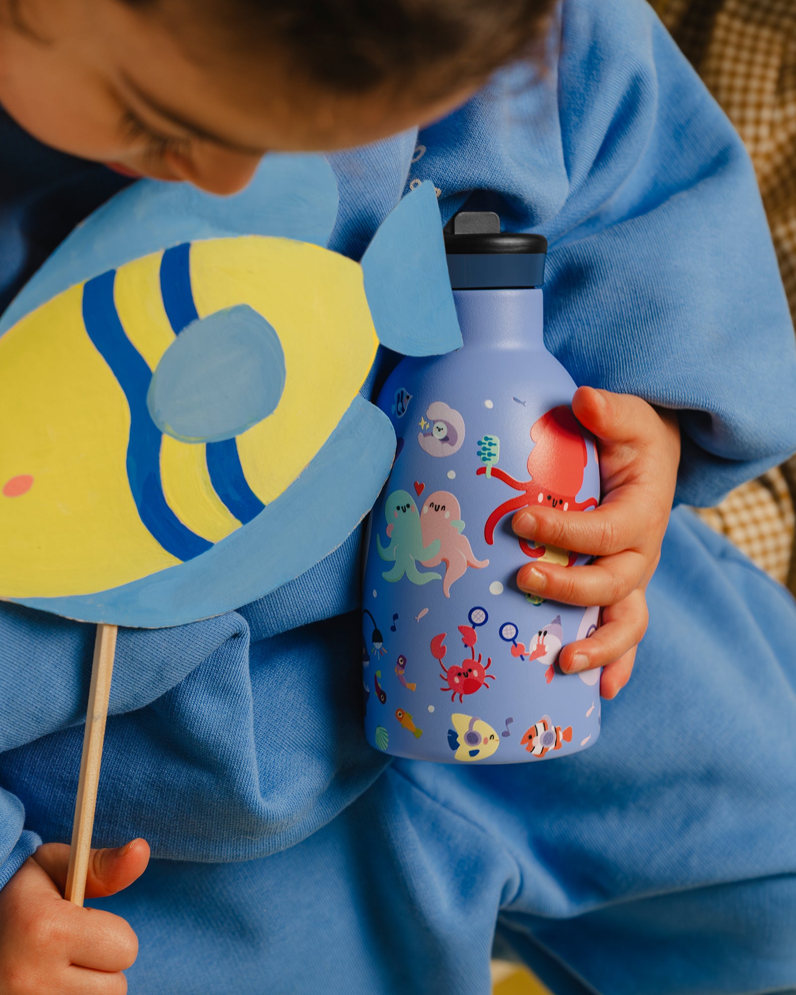 24Bottles Kids 330 ml rozsdamentes acél termosz szívószálas kupakkal - Ocean Friends