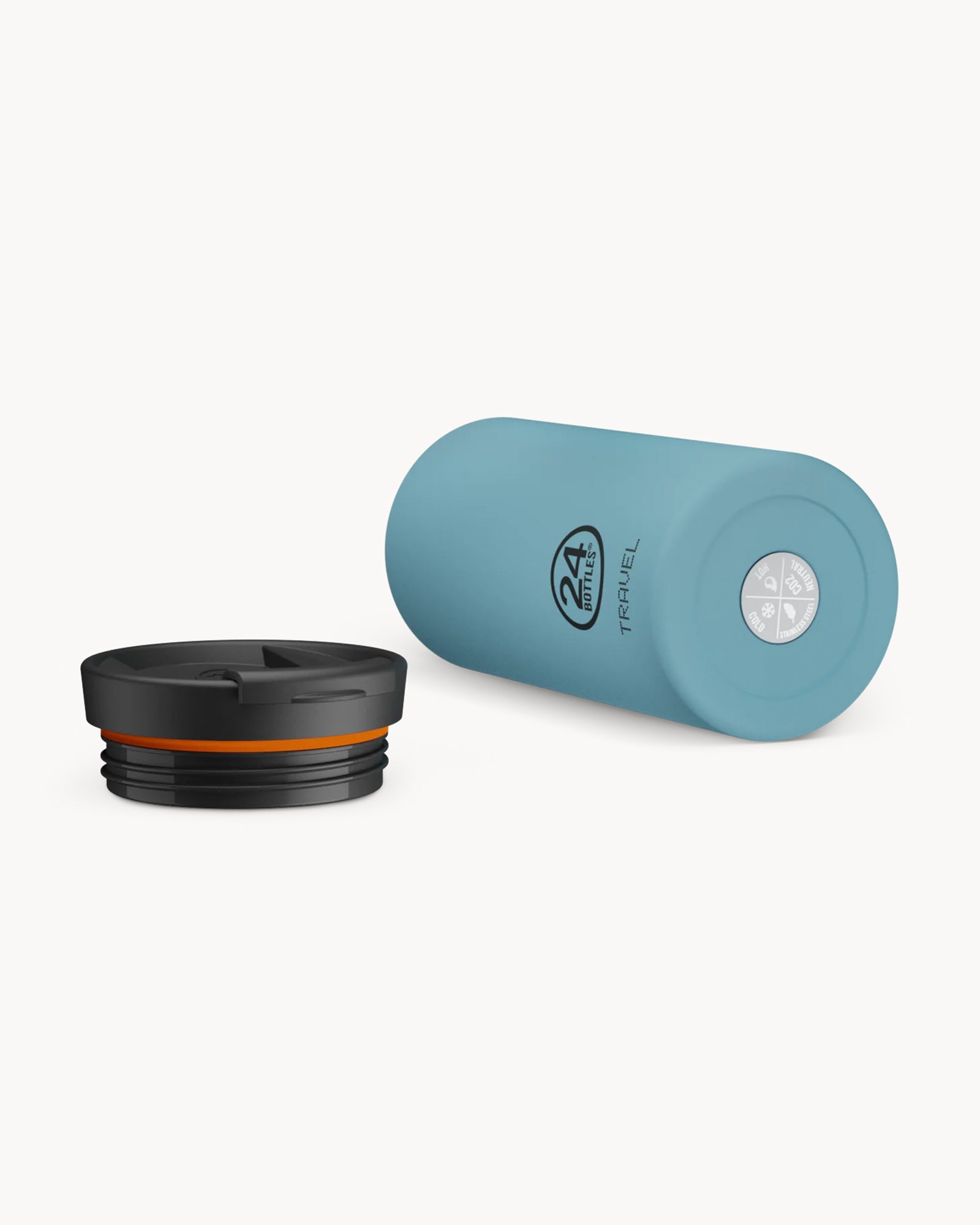 24Bottles Travel Tumbler 600 ml rozsdamentes acél bögre - Powder Blue
