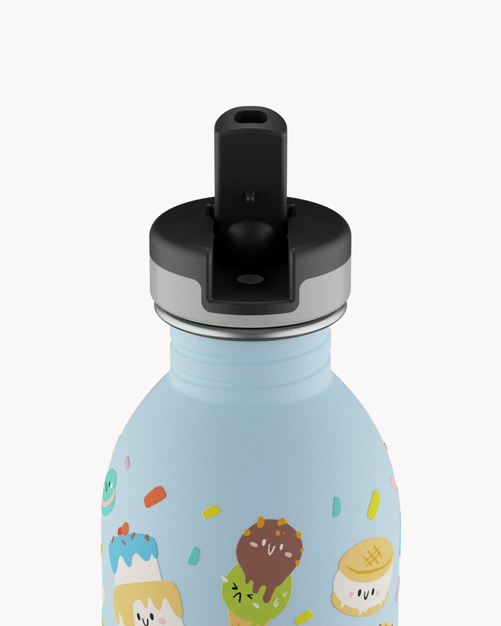24Bottles Kids 250 ml rozsdamentes acél kulacs szívószálas kupakkal - Sweet Friends
