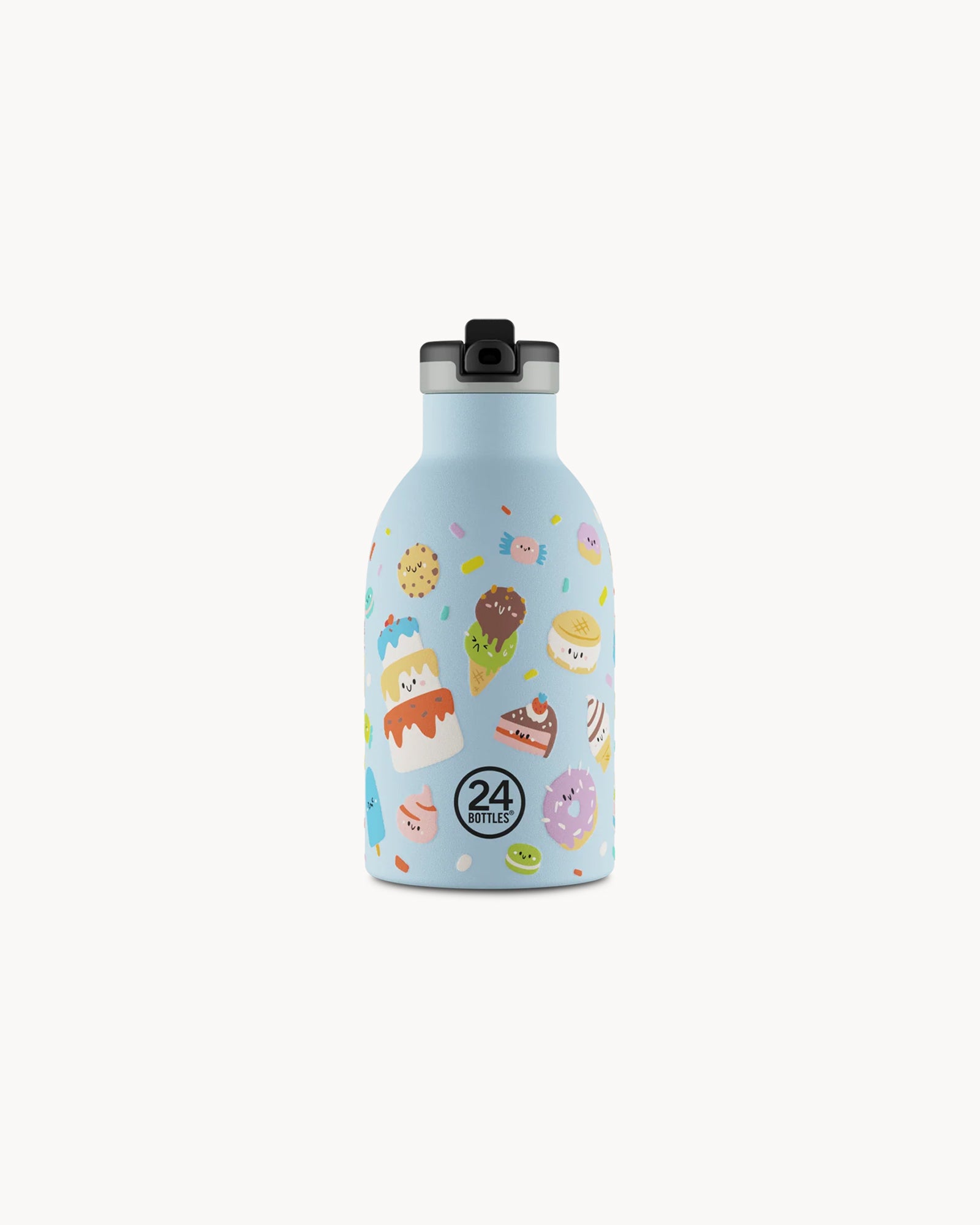24Bottles Kids 330 ml rozsdamentes acél termosz szívószálas kupakkal - Sweet Friends