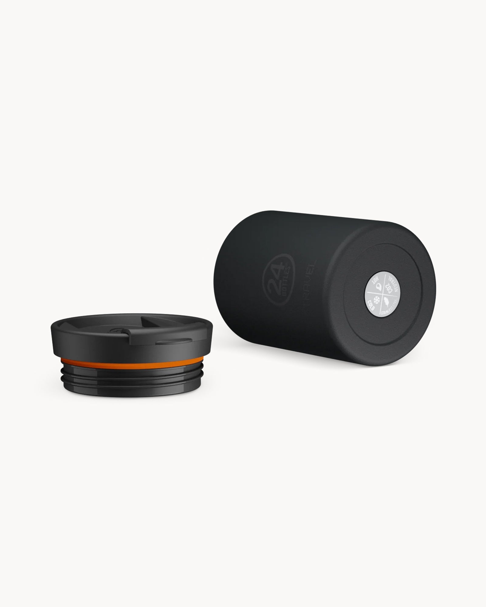 24Bottles Travel Tumbler 350 ml rozsdamentes acél bögre - Tuxedo Black