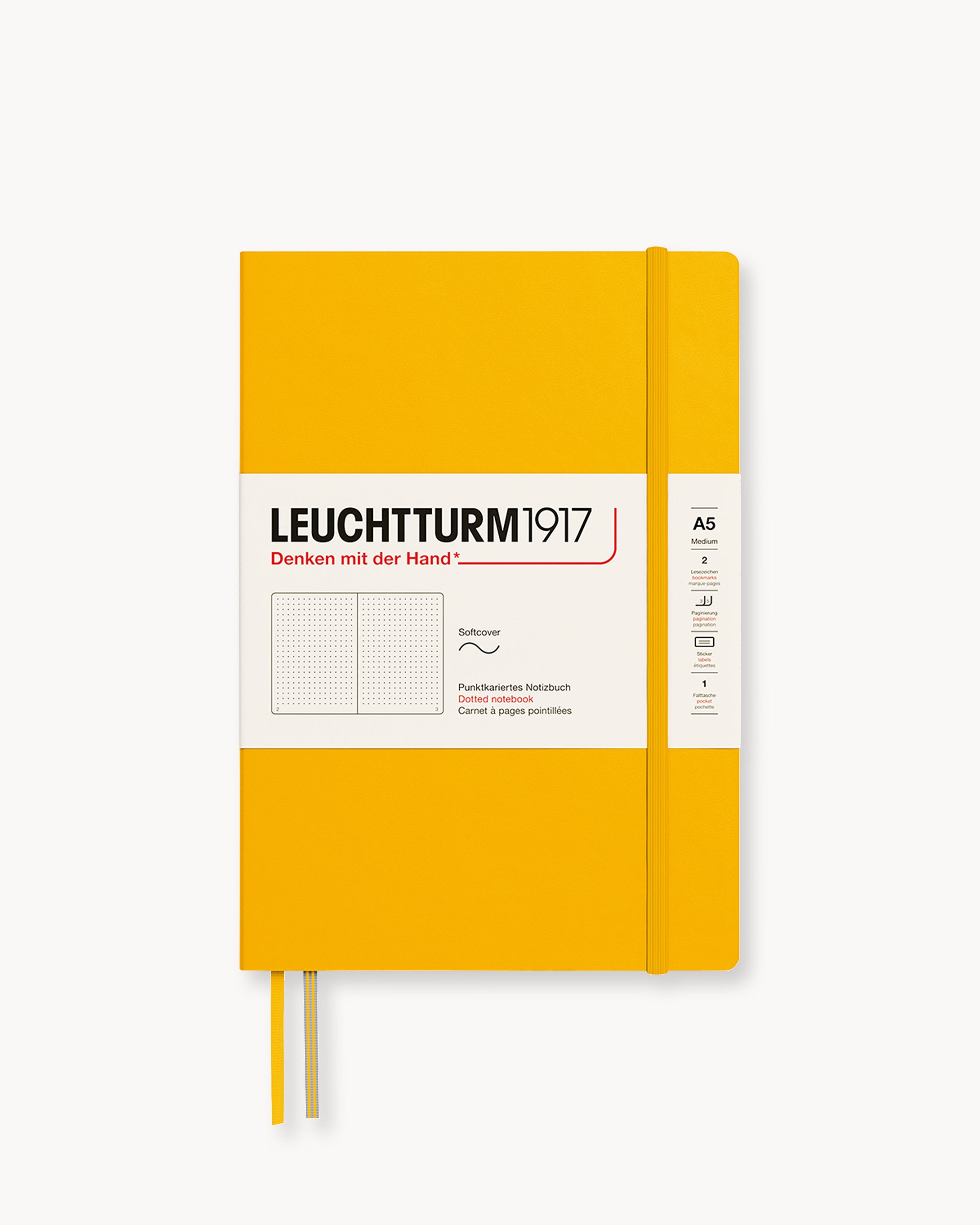 Leuchtturm1917 Softcover Notebook Classic, pontozott lapos, Medium (A5) – Sunflower
