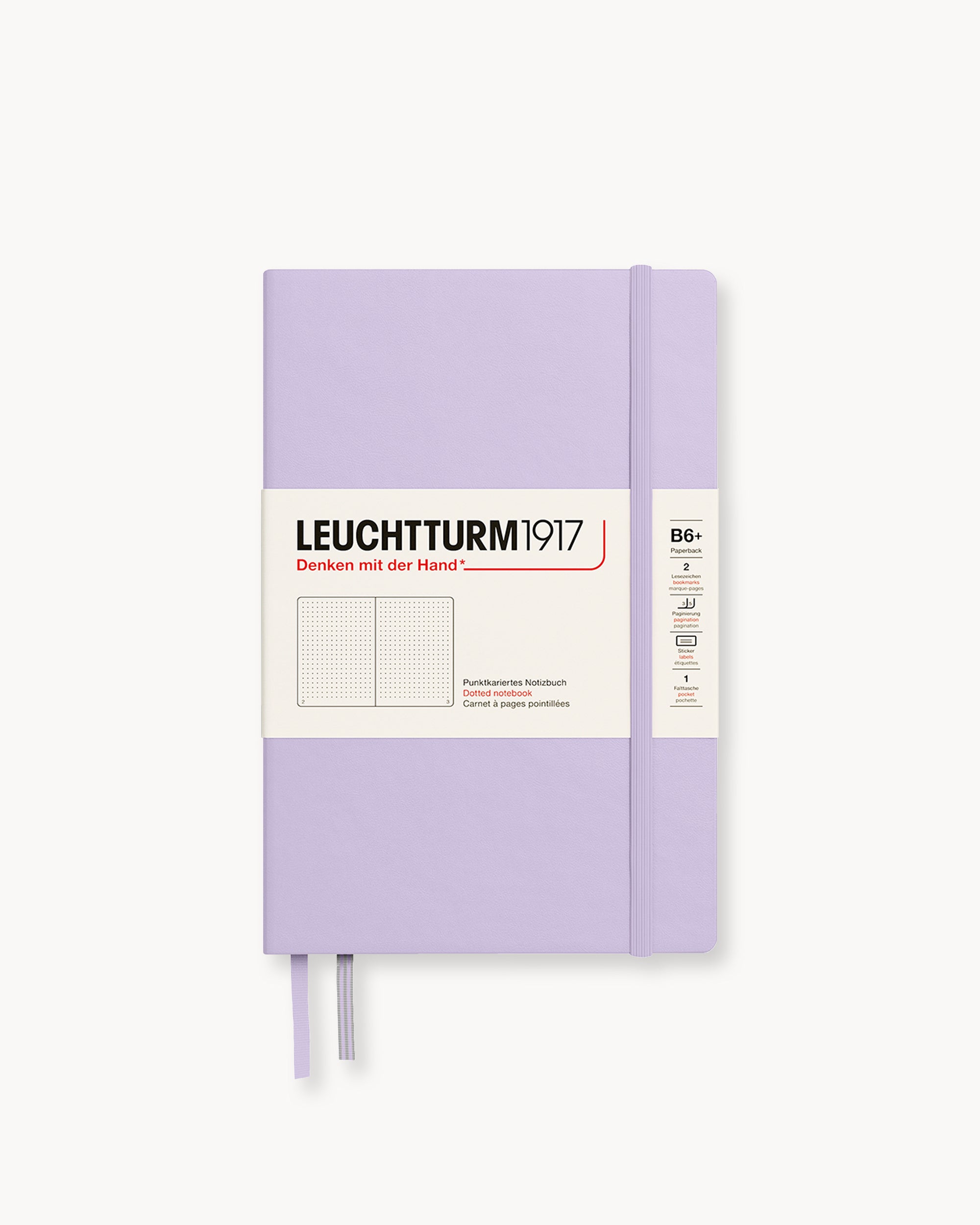 Leuchtturm1917 Hardcover Notebook Classic, pontozott lapos, Paperback (B6+) – Lilac