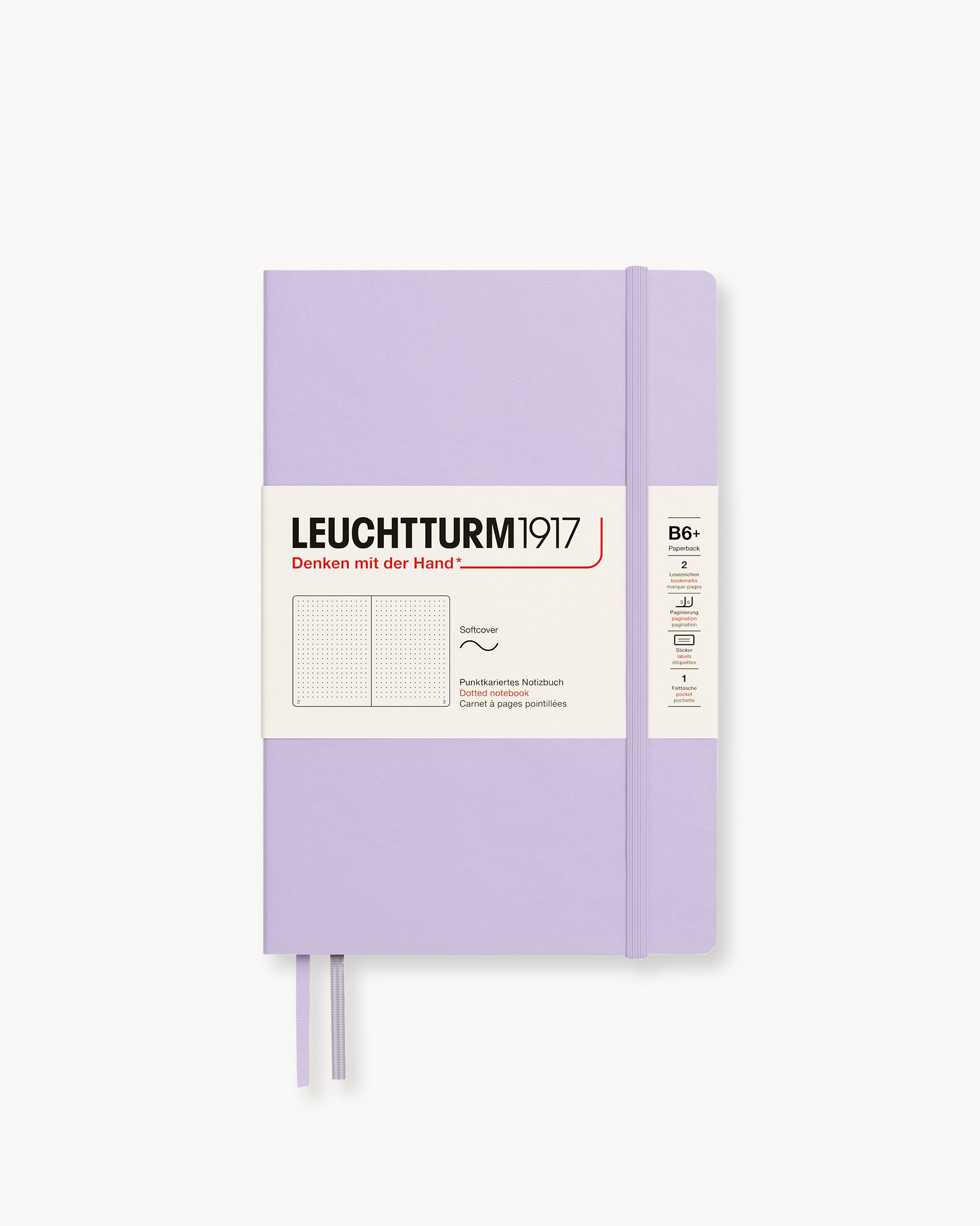 Leuchtturm1917 Softcover Notebook Classic, pontozott lapos, Paperback (B6+) – Lilac