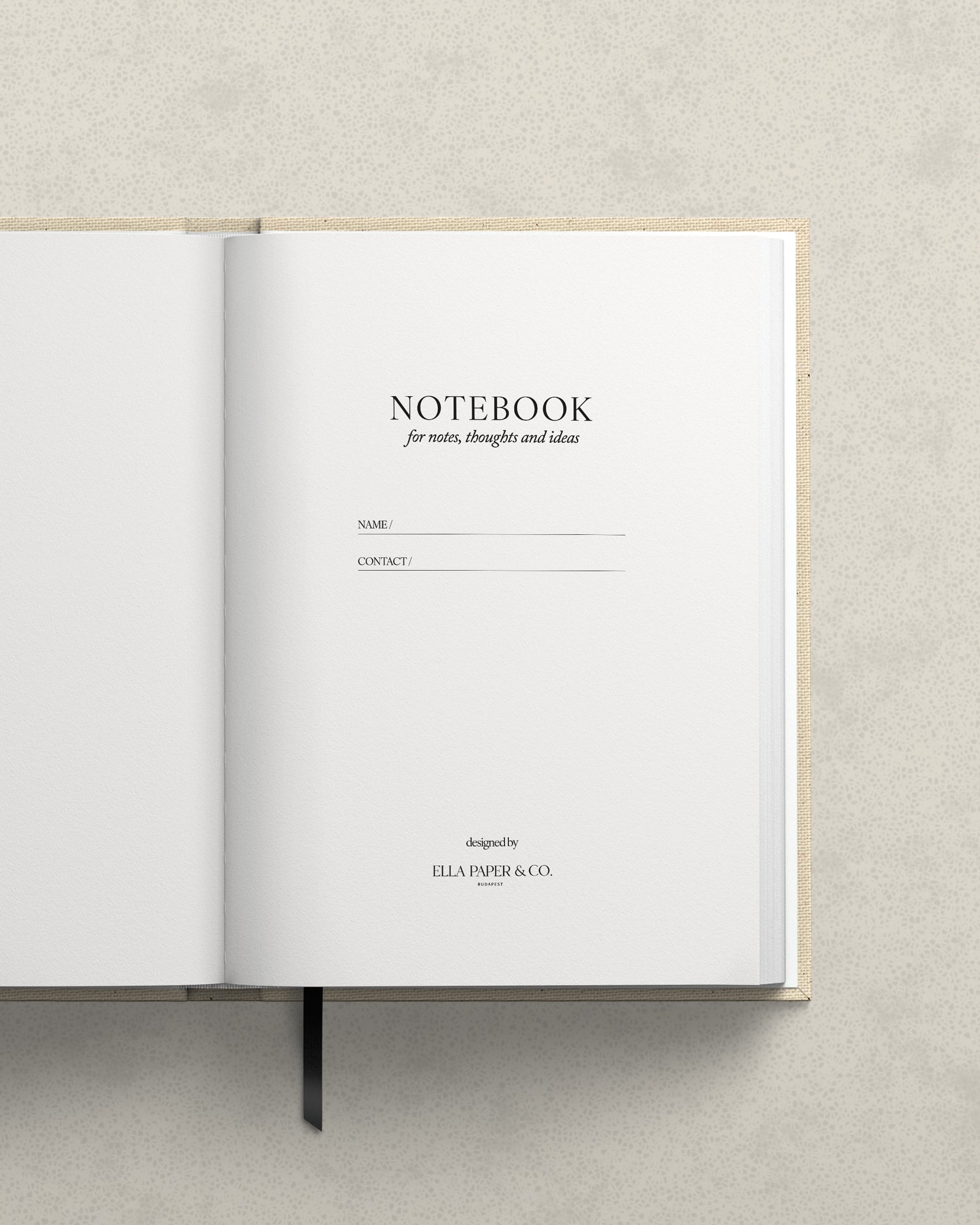 Linen Notebook OATMEAL - A5 jegyzetfüzet (vonalas)