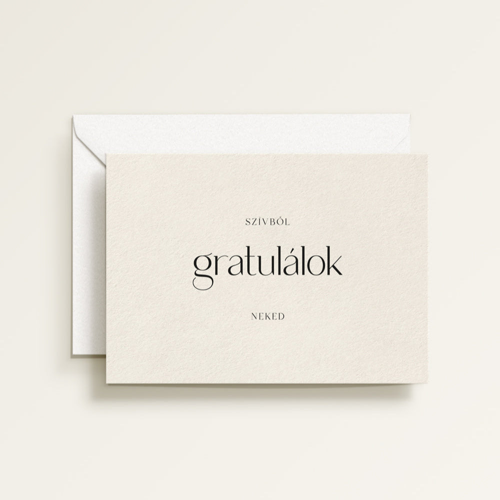 Congratulations Card No. 03 - Üdvözlőkártya borítékkal, A6