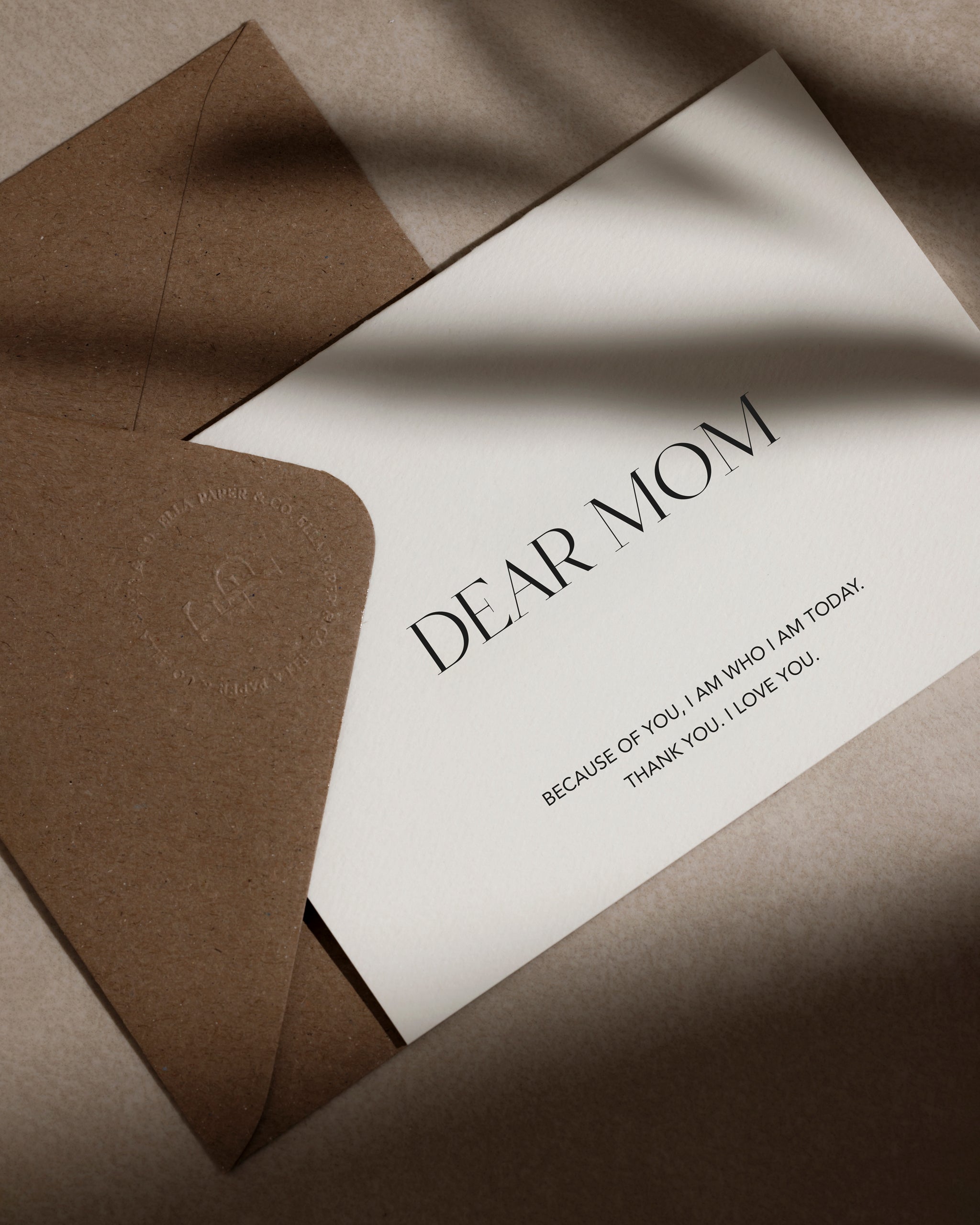 Dear Mom, Because of You, I Am Who I Am Today. Thank You. I Love You.