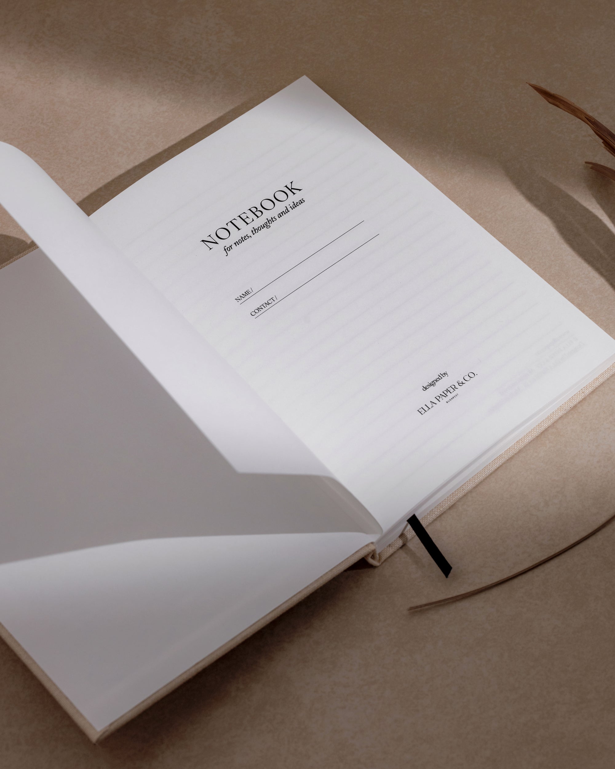 Linen Notebook OATMEAL - A5 jegyzetfüzet (vonalas)