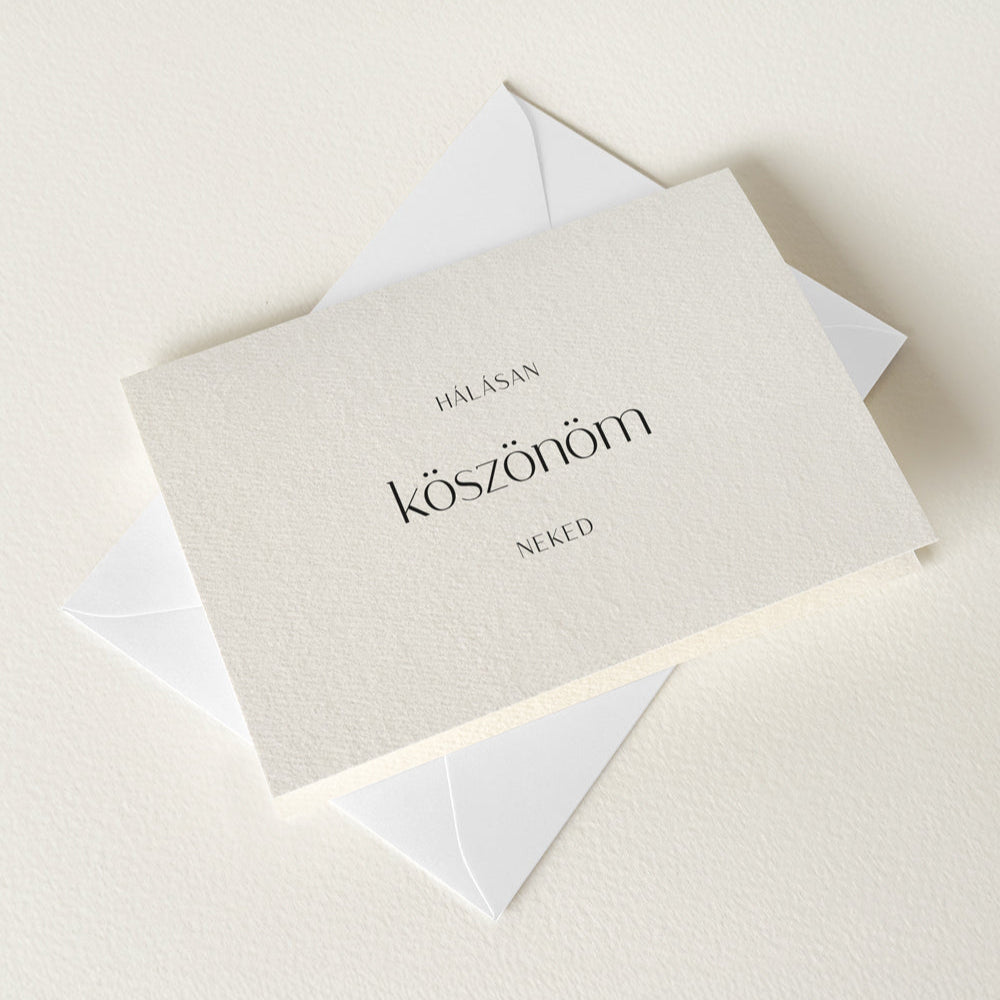 Thank You Card No. 07 - Üdvözlőkártya borítékkal, A6