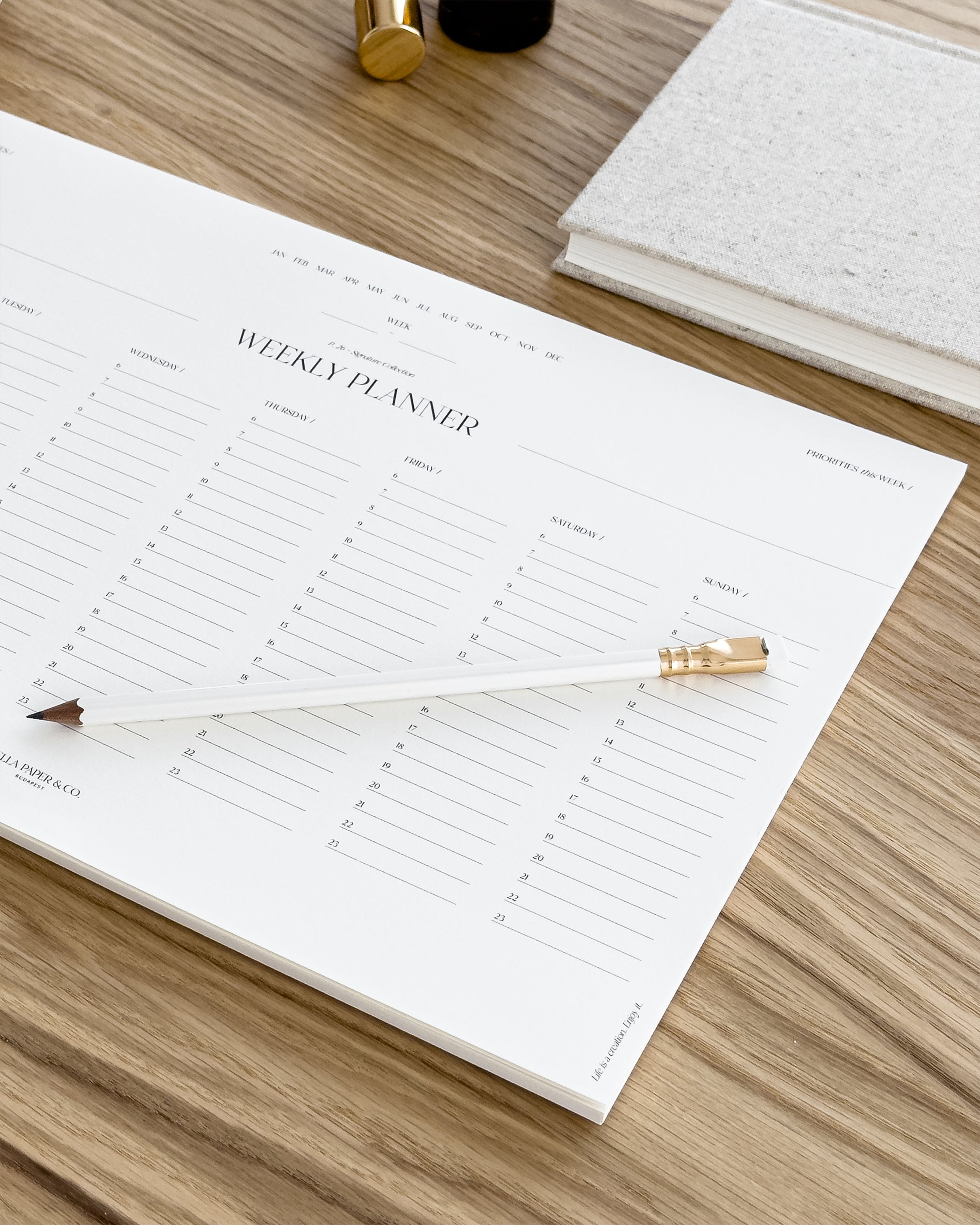 Weekly Planner – Asztali Heti Tervező