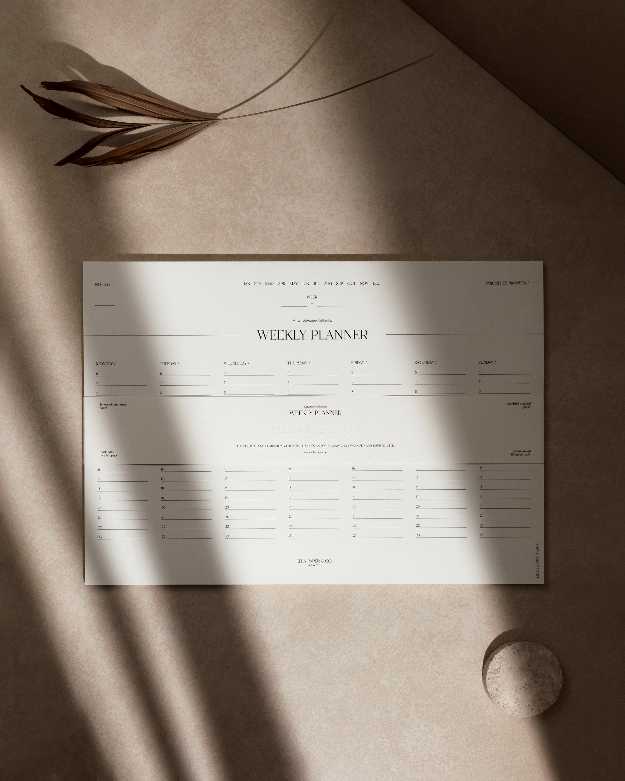Weekly Planner – Asztali Heti Tervező