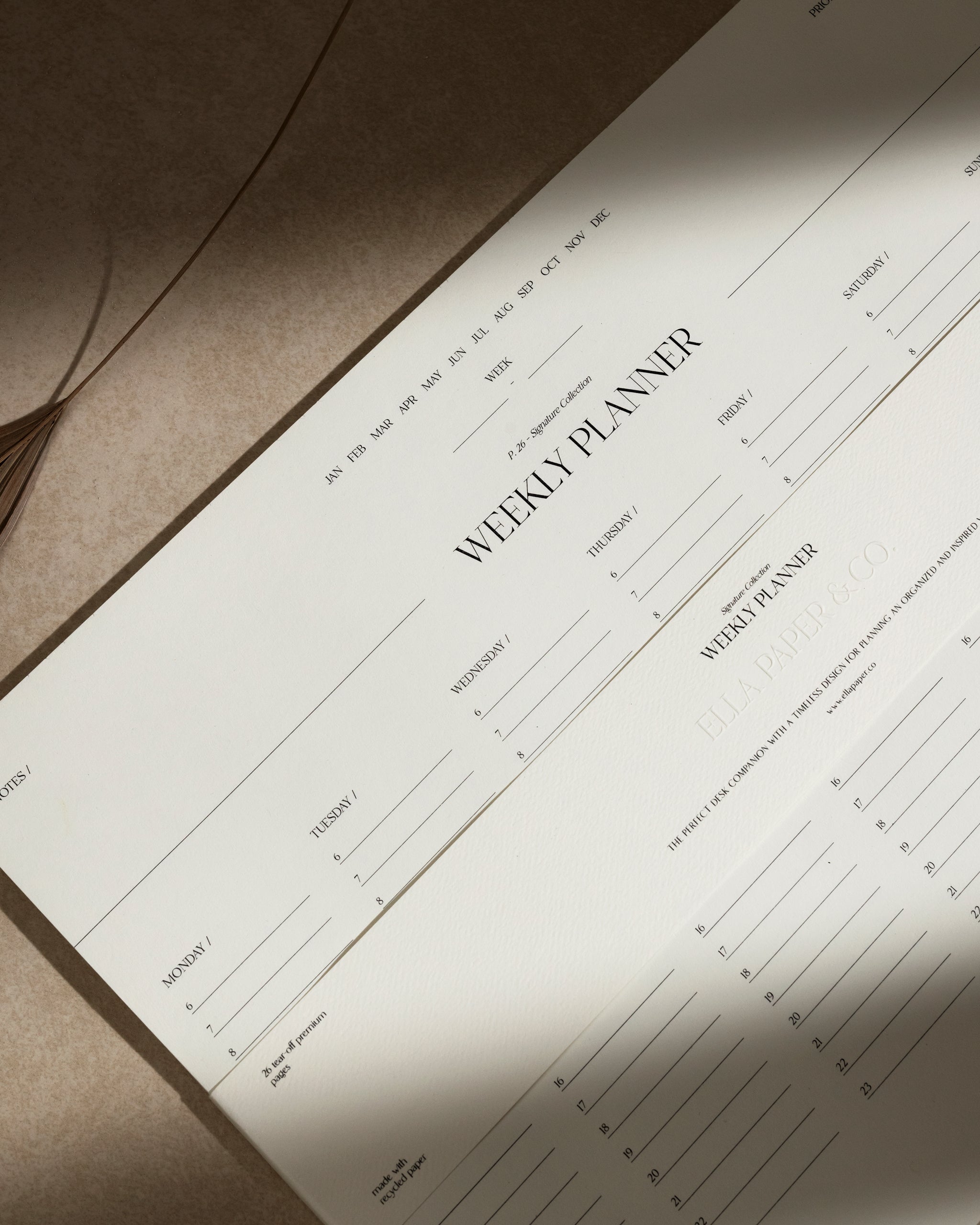 Weekly Planner – Asztali Heti Tervező