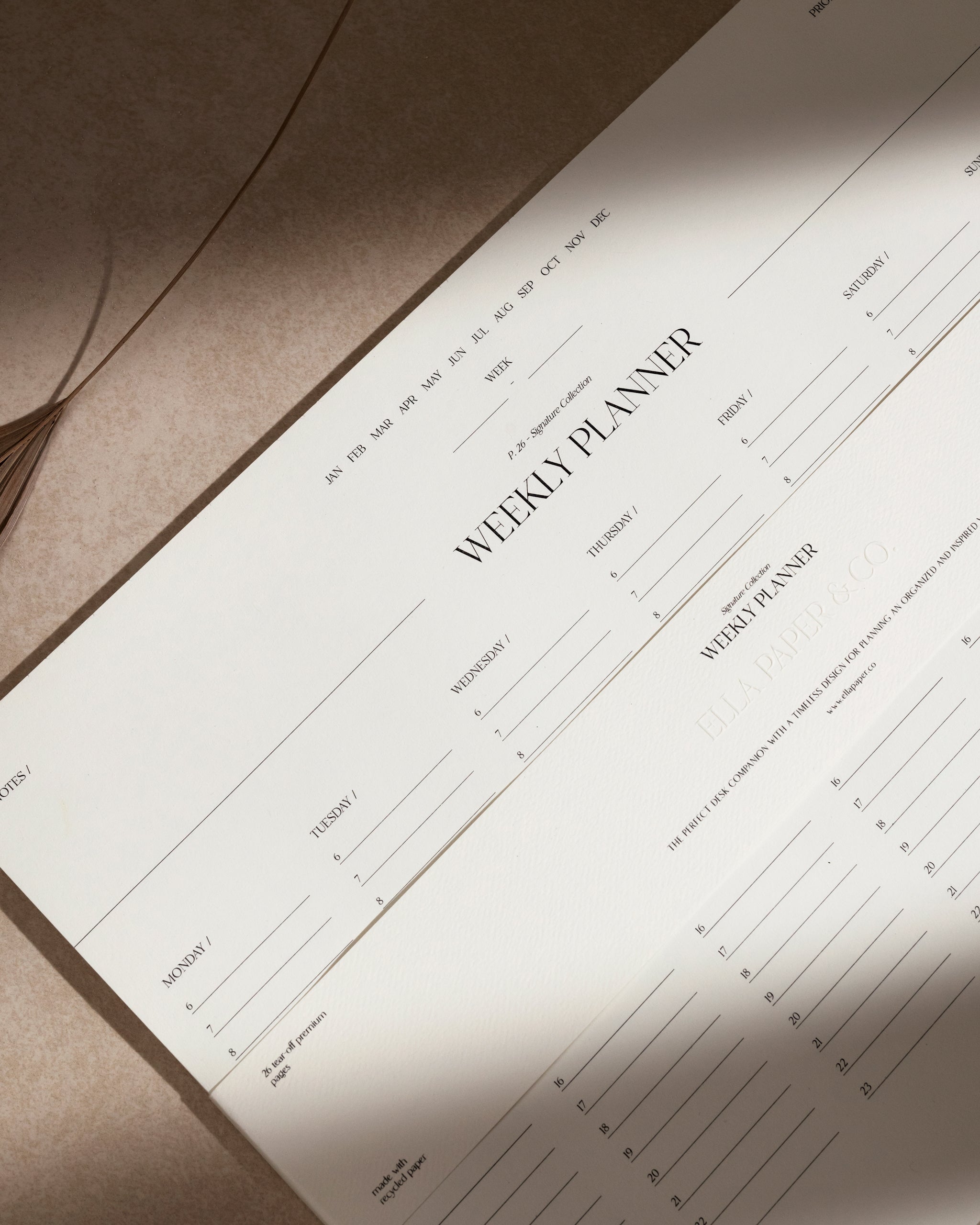 Weekly Planner – Asztali Heti Tervező